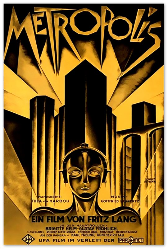 Metropolis Poster, Vintage Movie Poster 1927 Poster Film Art - Fritz Lang, Brigitte Helm, Alfred Abel - WallArtPrints4U