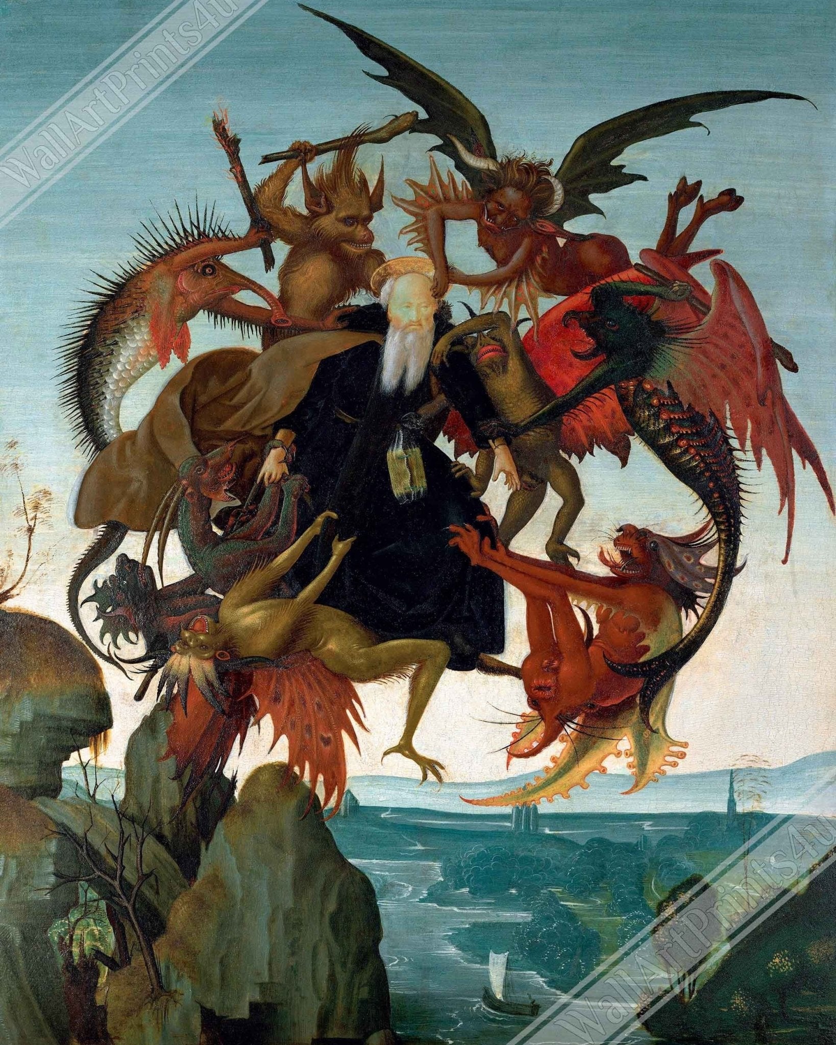 Michelangelo Canvas Print Torment Of Saint Anthony Canvas - WallArtPrints4U