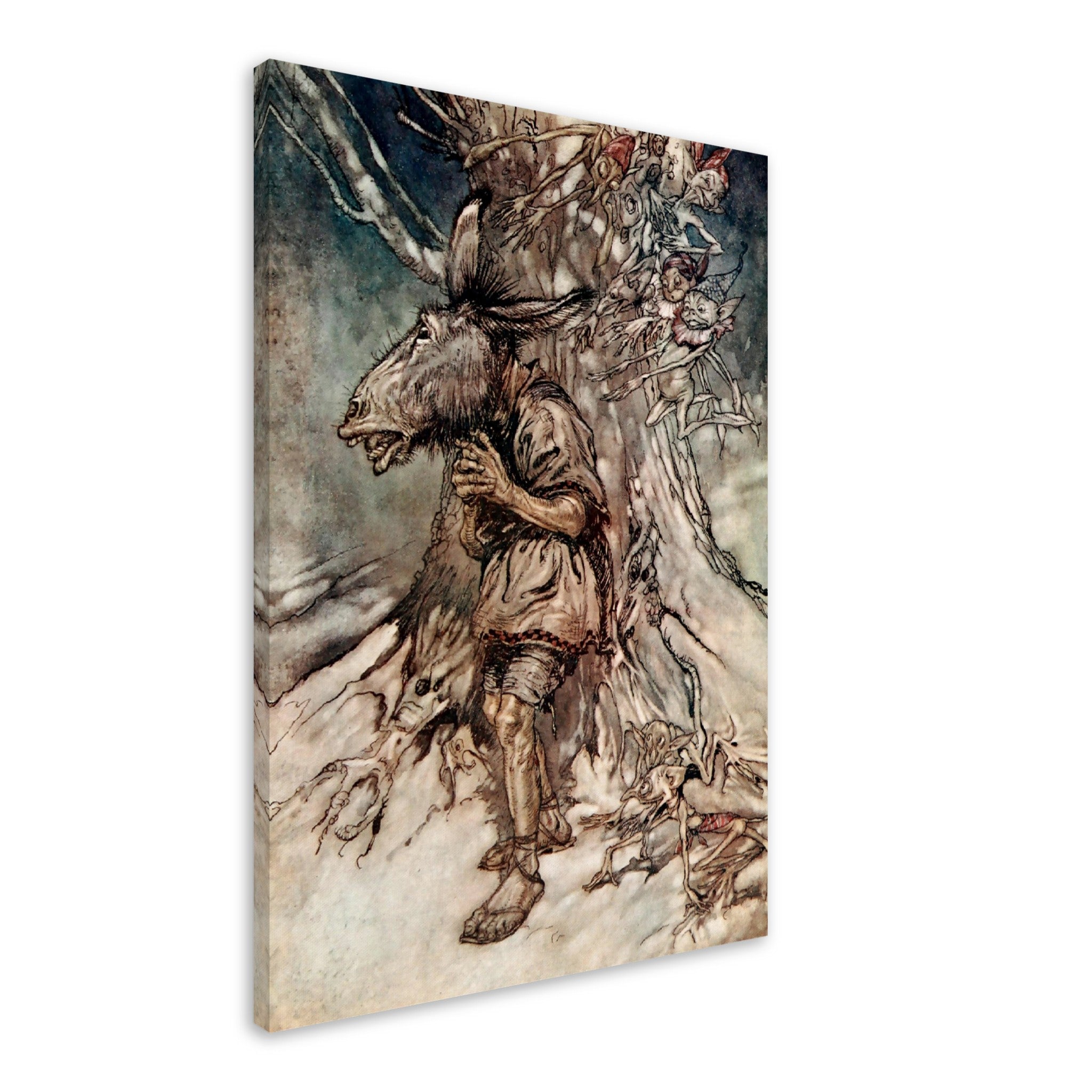 Midsummer Nights Dream Arthur Rackham Canvas Print - Bottom Will Sing - Arthur Rackham Canvas - 1908 - WallArtPrints4U