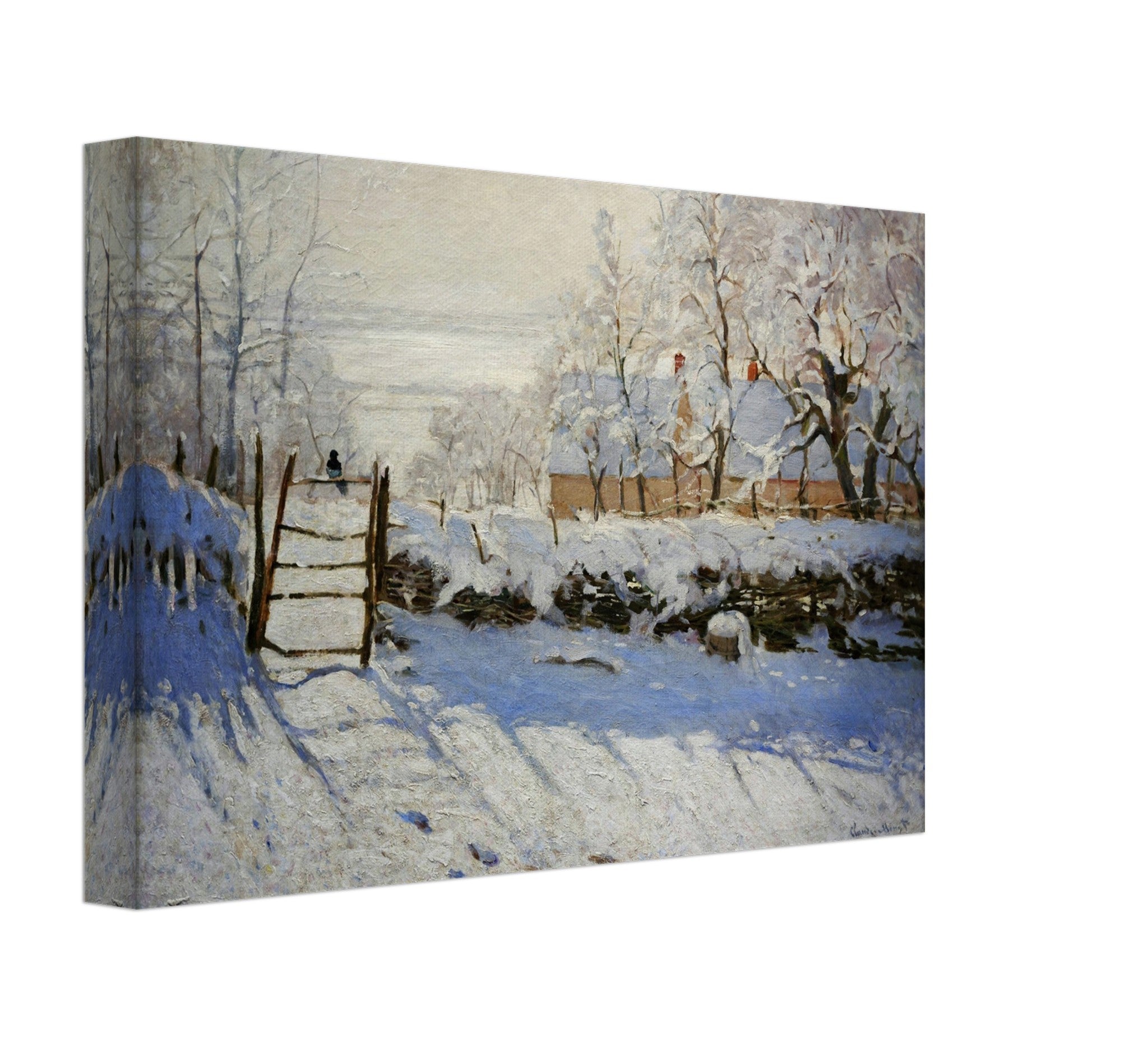 Monet The Magpie Canvas Print, Vintage Canvas, The Magpie Claude Monet - WallArtPrints4U