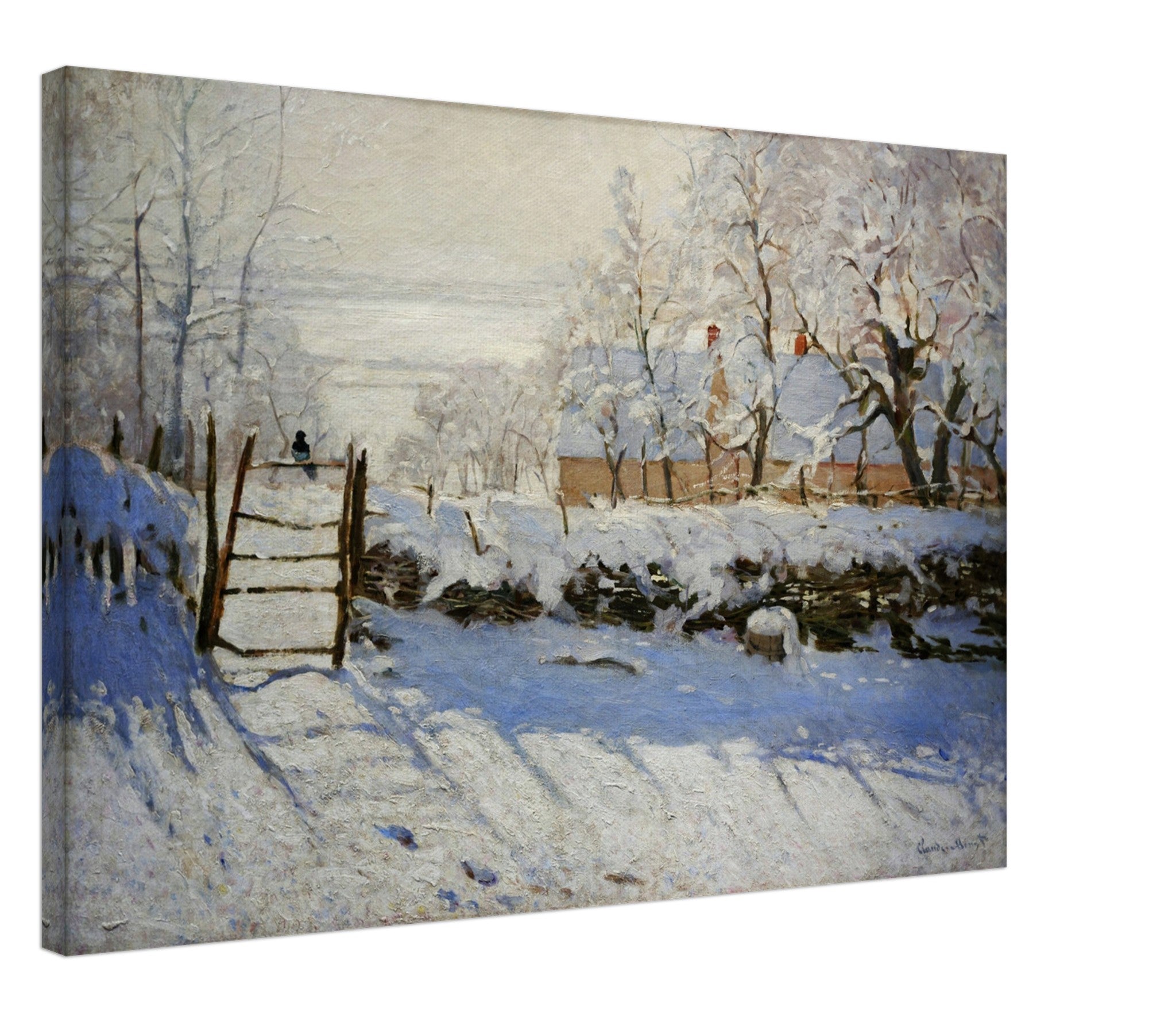 Monet The Magpie Canvas Print, Vintage Canvas, The Magpie Claude Monet - WallArtPrints4U