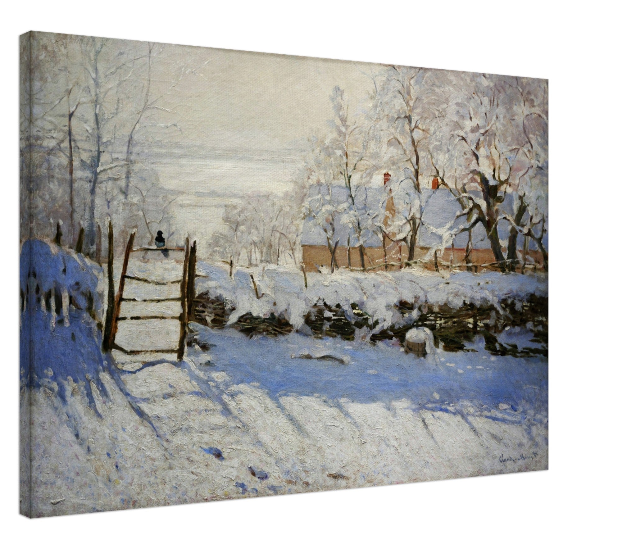 Monet The Magpie Canvas Print, Vintage Canvas, The Magpie Claude Monet - WallArtPrints4U