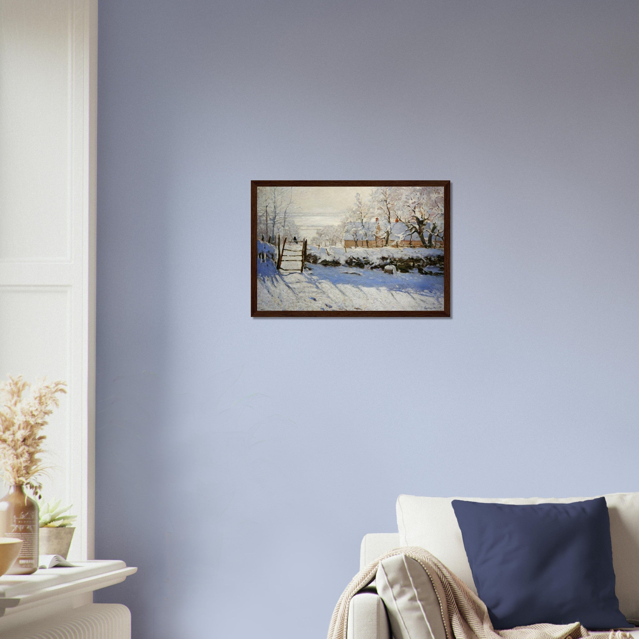 Monet The Magpie Framed Print, Vintage Framed, The Magpie Claude Monet - WallArtPrints4U