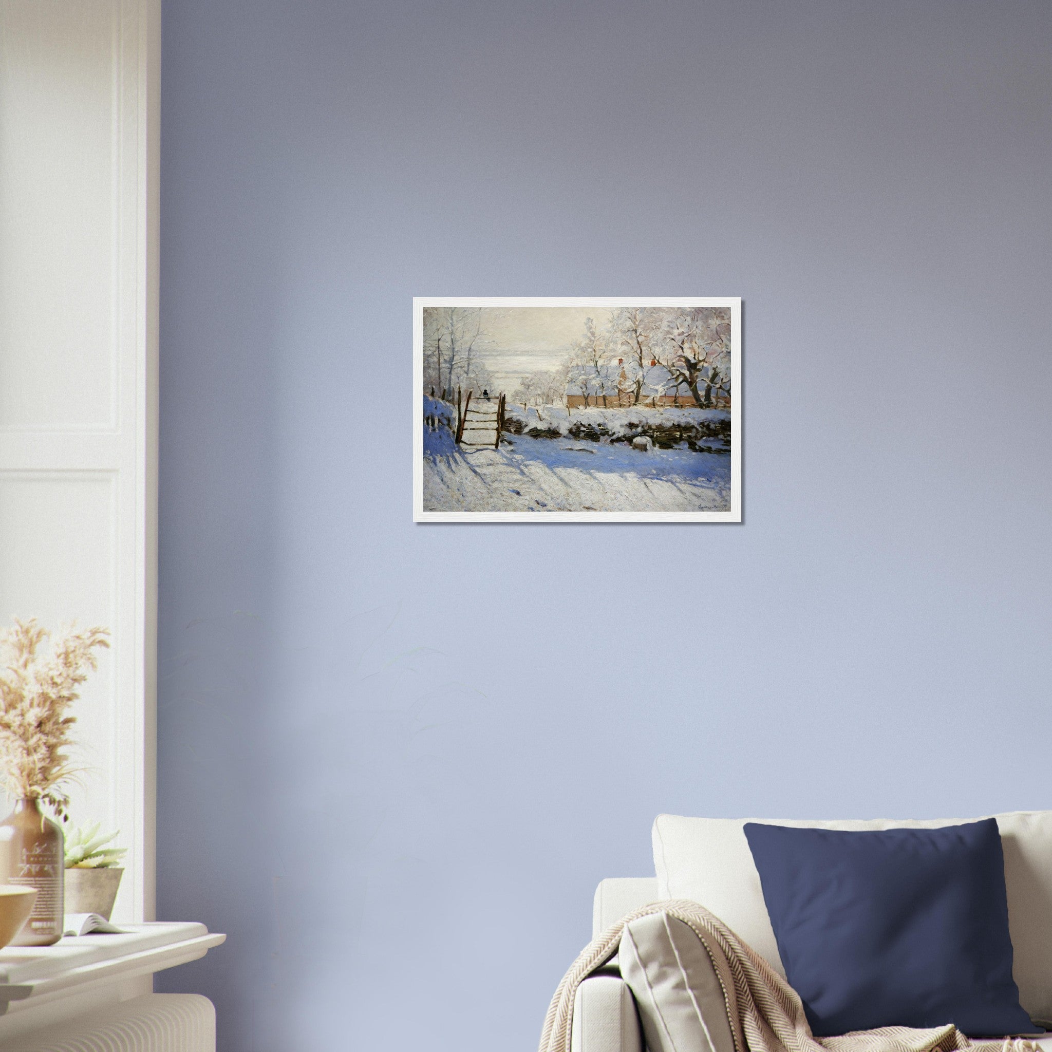 Monet The Magpie Framed Print, Vintage Framed, The Magpie Claude Monet - WallArtPrints4U