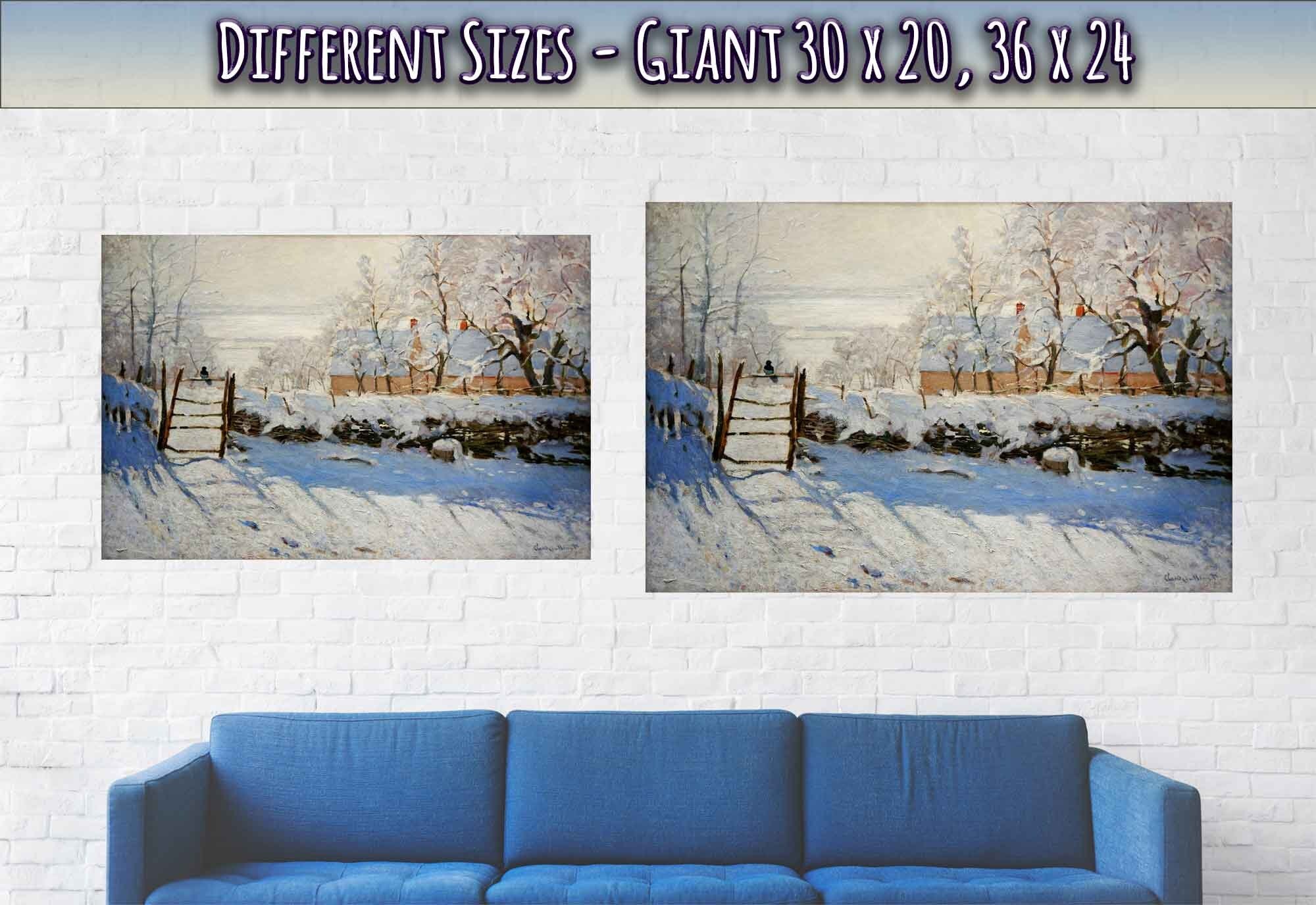 Monet The Magpie Poster, Vintage Winter Print, The Magpie Claude Monet - WallArtPrints4U