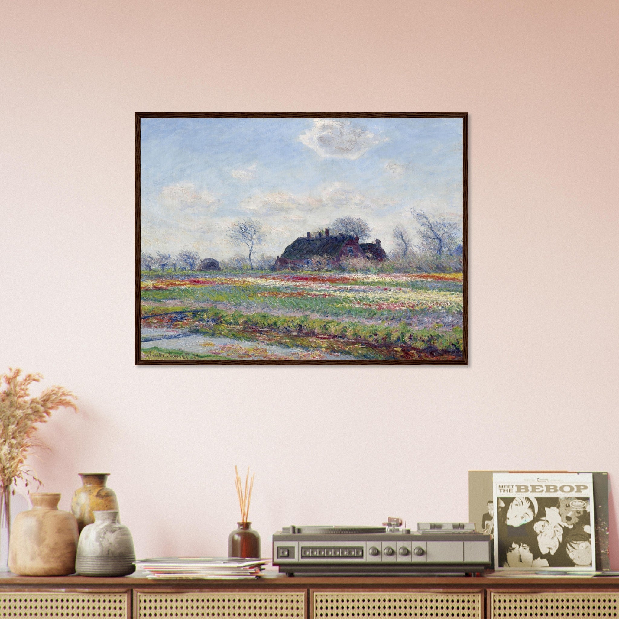 Monet Tulip Fields At Sassenheim Framed Print 1886 - WallArtPrints4U