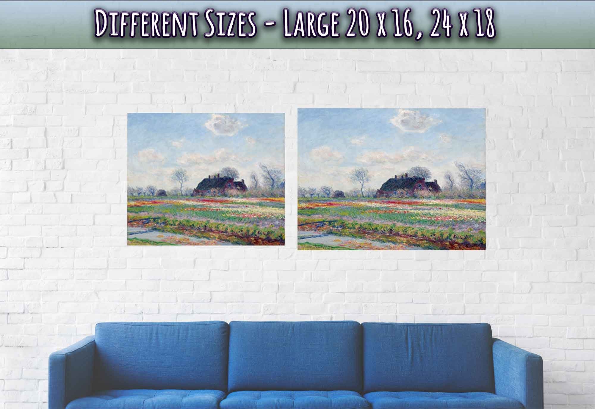 Monet Tulip Fields At Sassenheim Poster Print 1886 - WallArtPrints4U