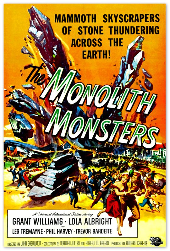 Monolith Monsters Poster, Vintage Horror Movie Poster 1957 - WallArtPrints4U