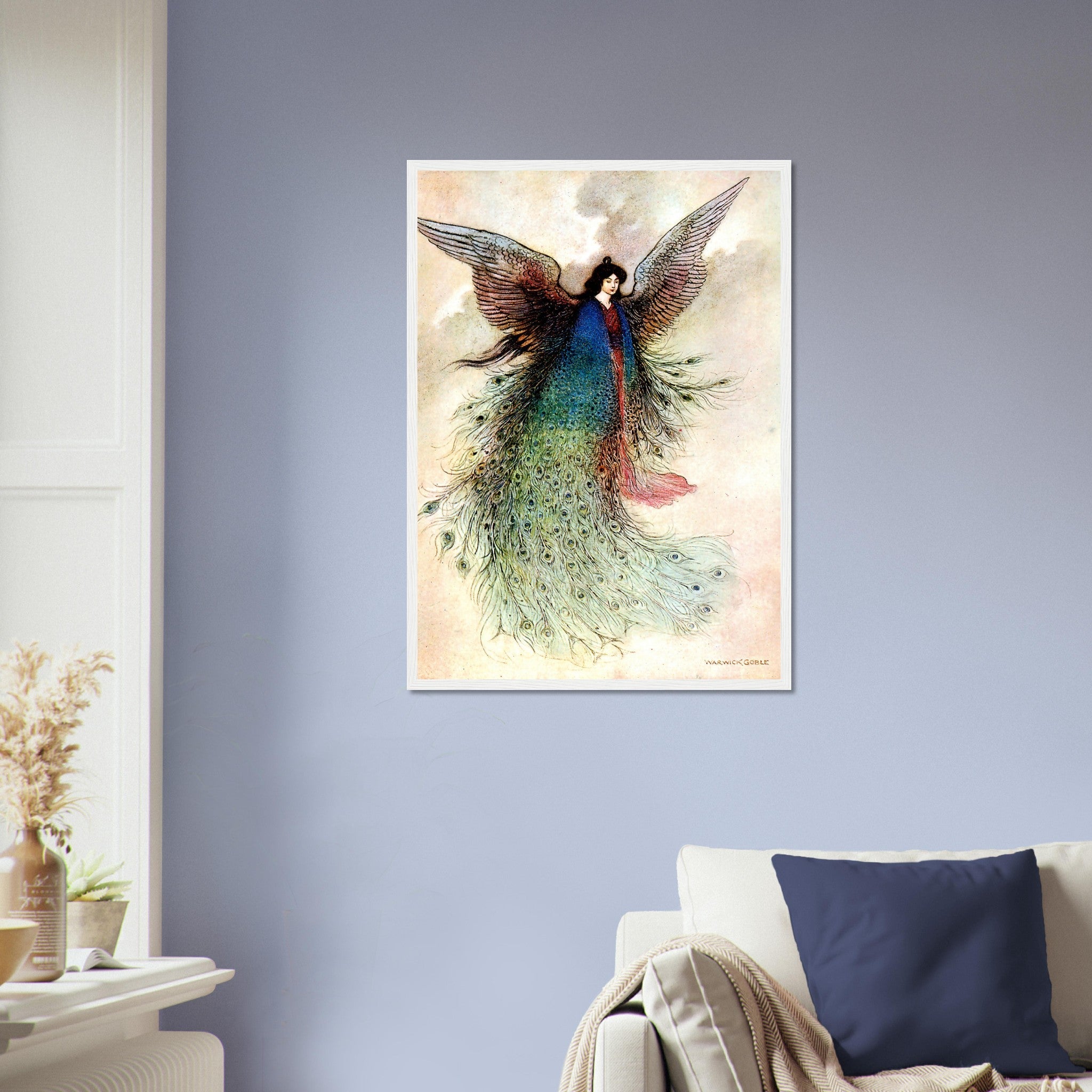 Moon Maiden Framed Print Vintage Warwick Goble Print - The Moon Maiden - WallArtPrints4U