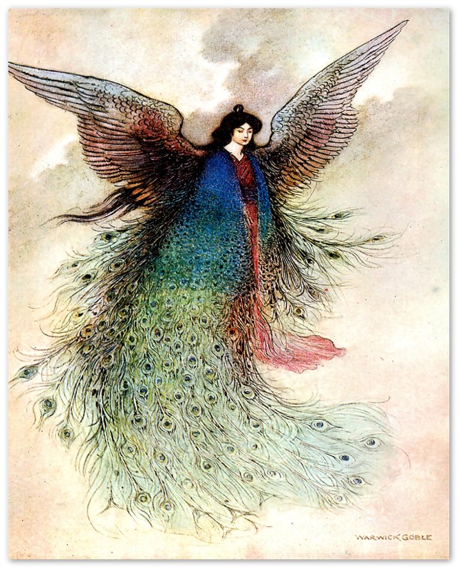 Moon Maiden Poster Vintage Warwick Goble Print - The Moon Maiden - WallArtPrints4U