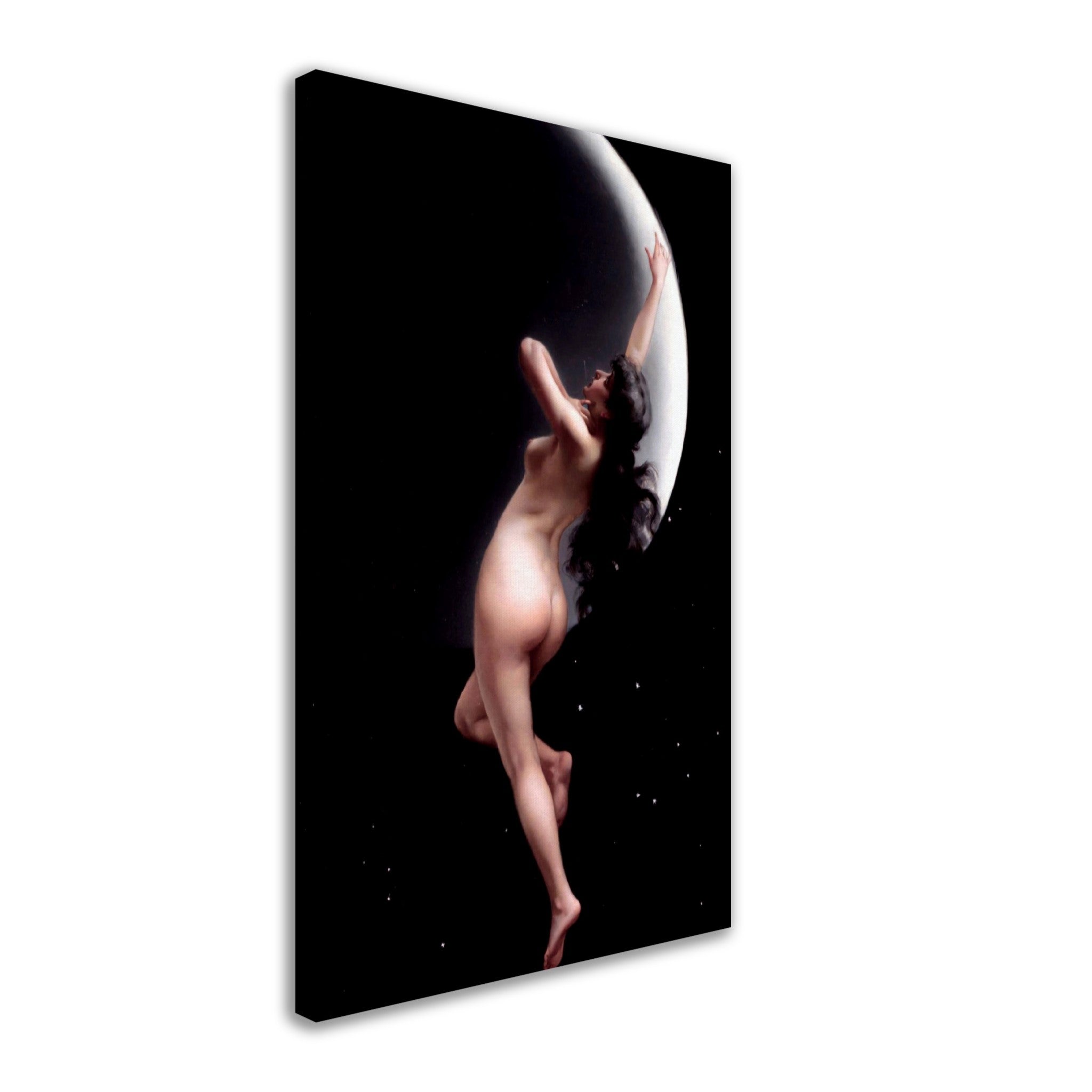 Moon Nymph Canvas - Naked Magic Moon Nymph Luis Ricardo Falero Canvas - WallArtPrints4U