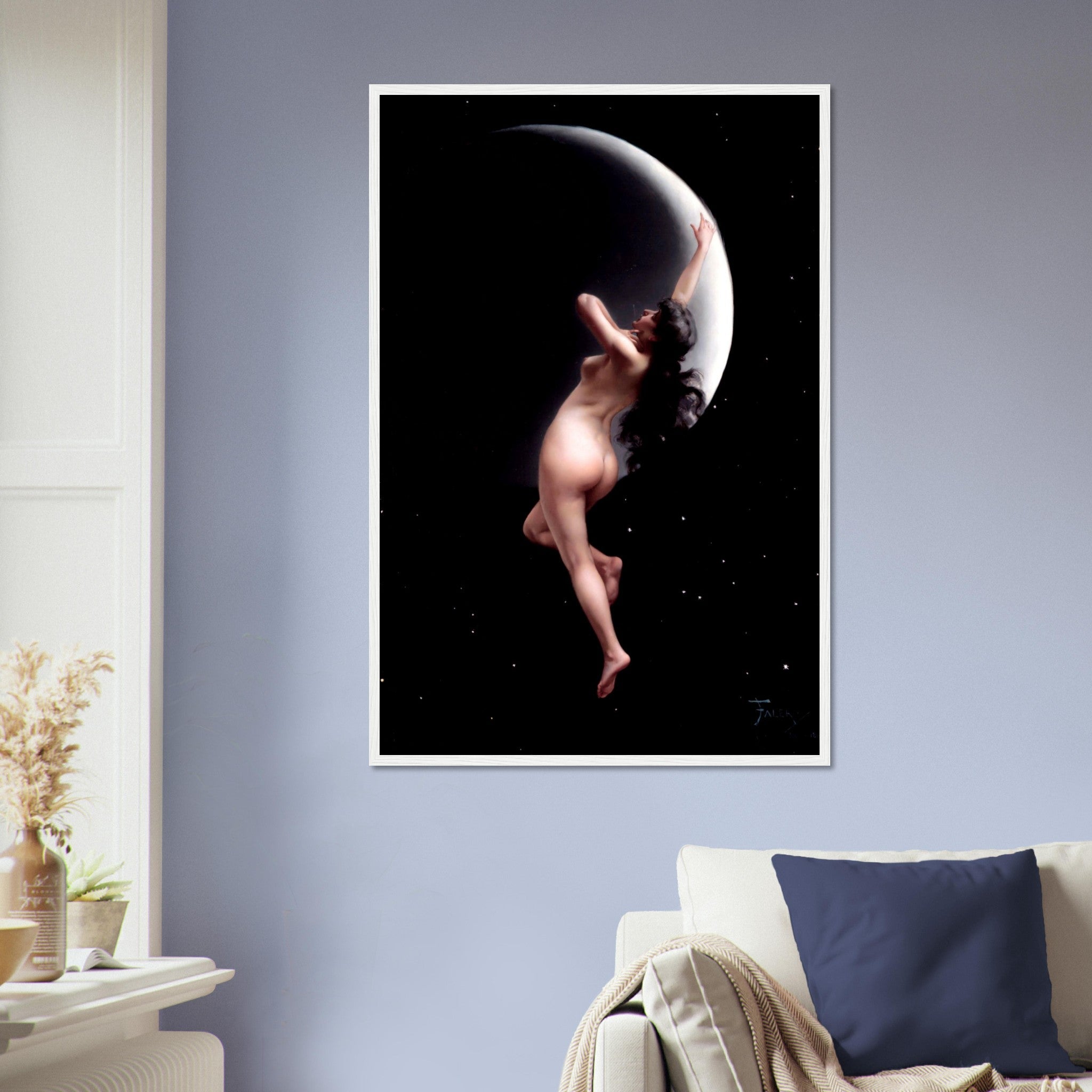 Moon Nymph Framed - Naked Magic Moon Nymph Luis Ricardo Falero Framed - WallArtPrints4U