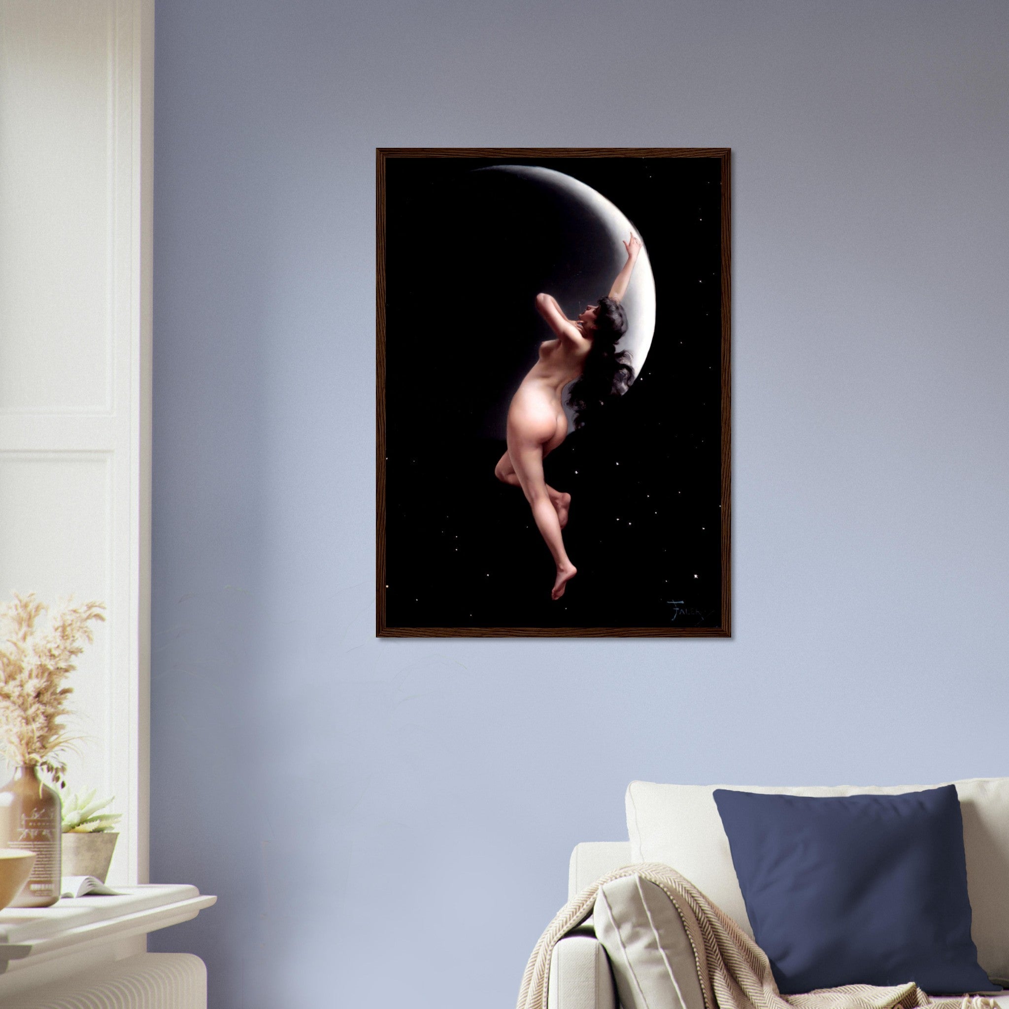 Moon Nymph Framed - Naked Magic Moon Nymph Luis Ricardo Falero Framed - WallArtPrints4U