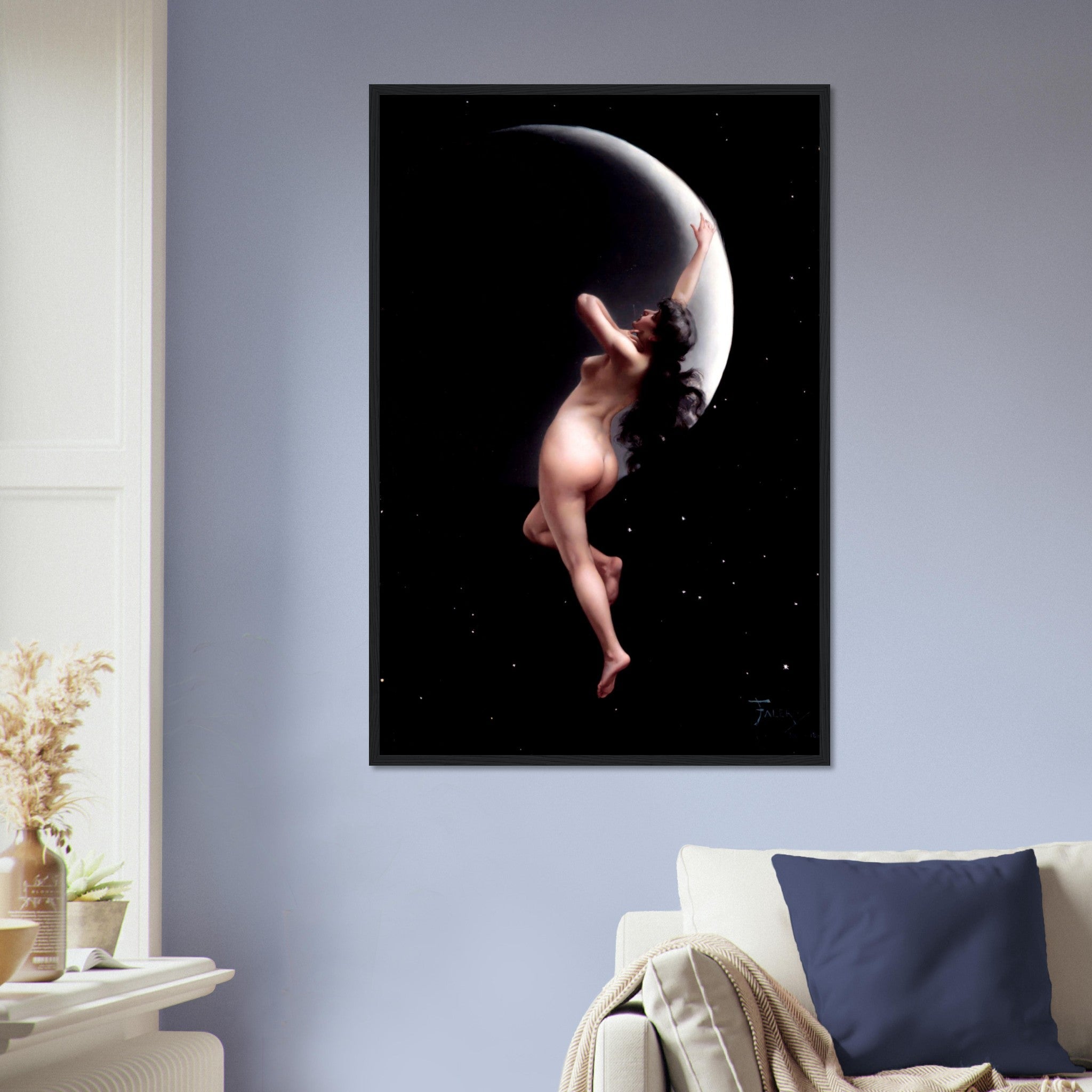 Moon Nymph Framed - Naked Magic Moon Nymph Luis Ricardo Falero Framed - WallArtPrints4U