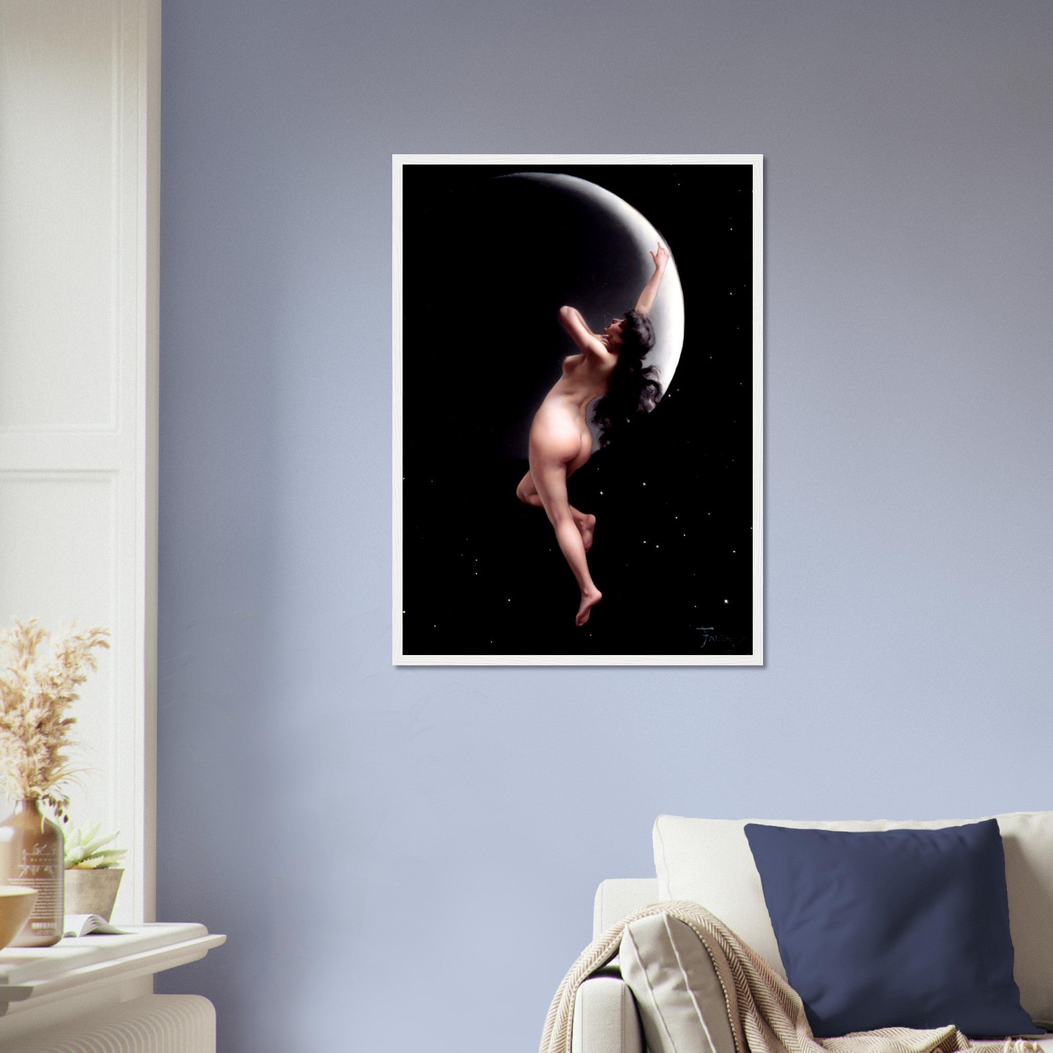 Moon Nymph Framed - Naked Magic Moon Nymph Luis Ricardo Falero Framed - WallArtPrints4U