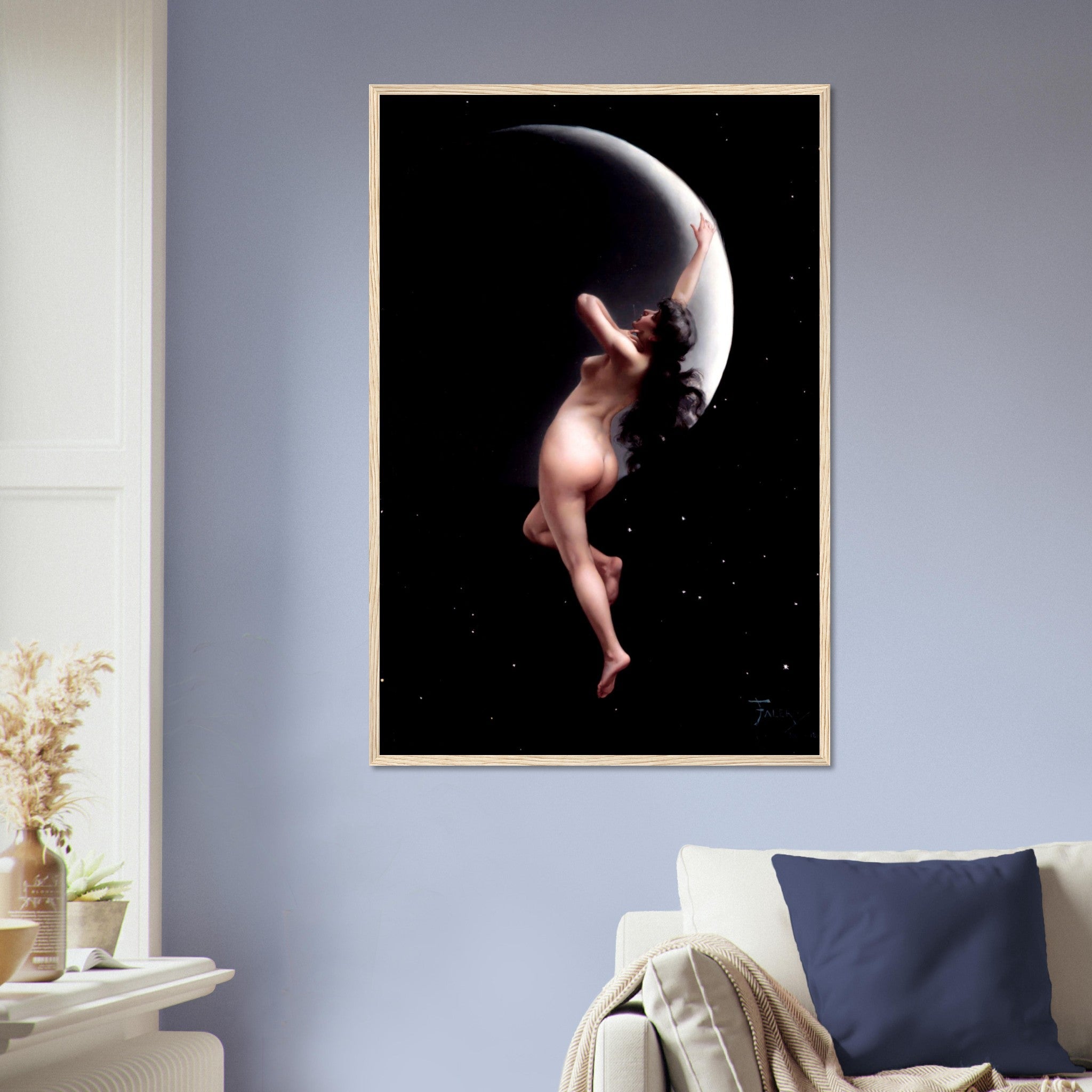 Moon Nymph Framed - Naked Magic Moon Nymph Luis Ricardo Falero Framed - WallArtPrints4U