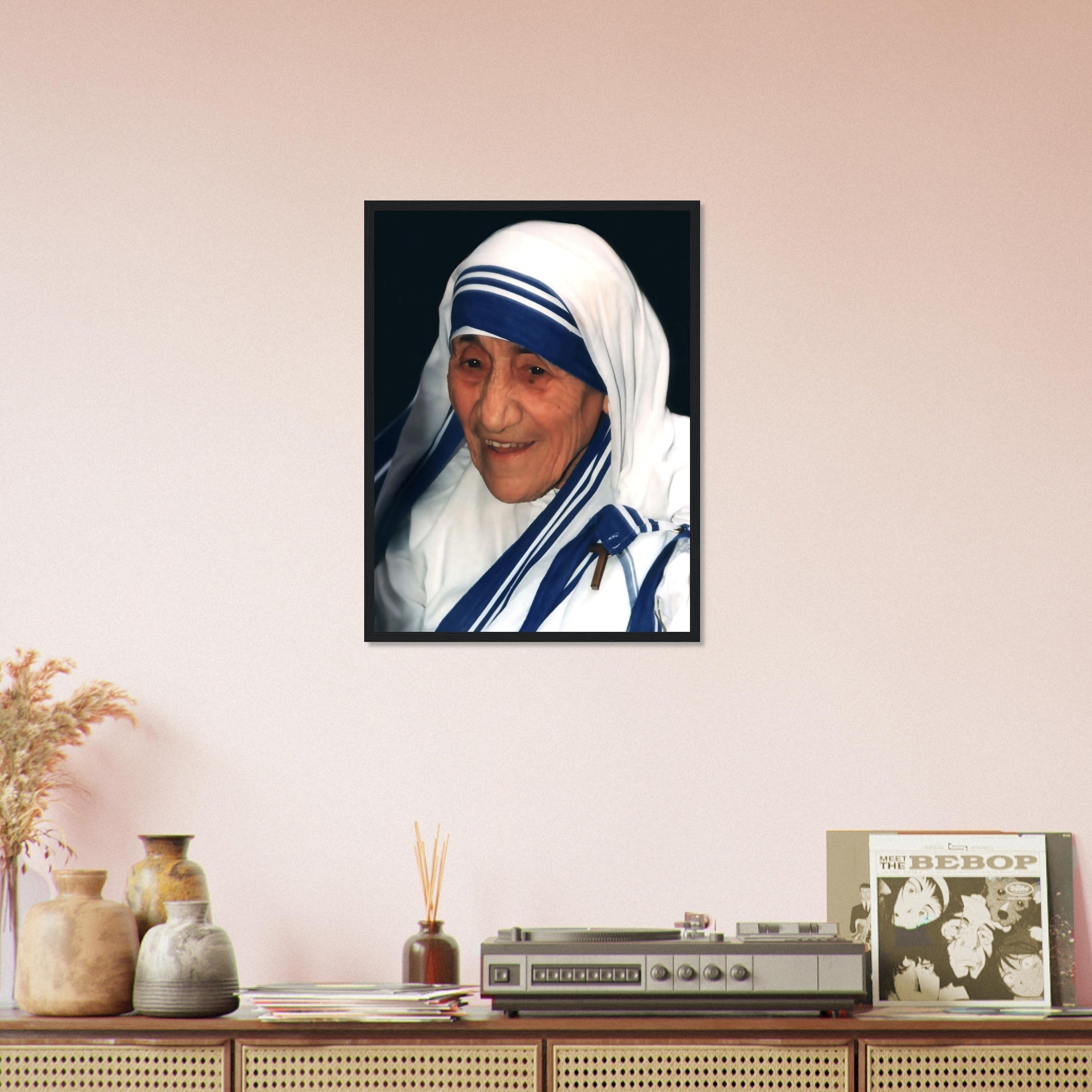 Mother Teresa Framed, Missionary, Saint, Vintage Photo - Iconic Mother Teresa Framed Print - Missionaries Of Charity UK, EU USA Domestic Shipping - WallArtPrints4U