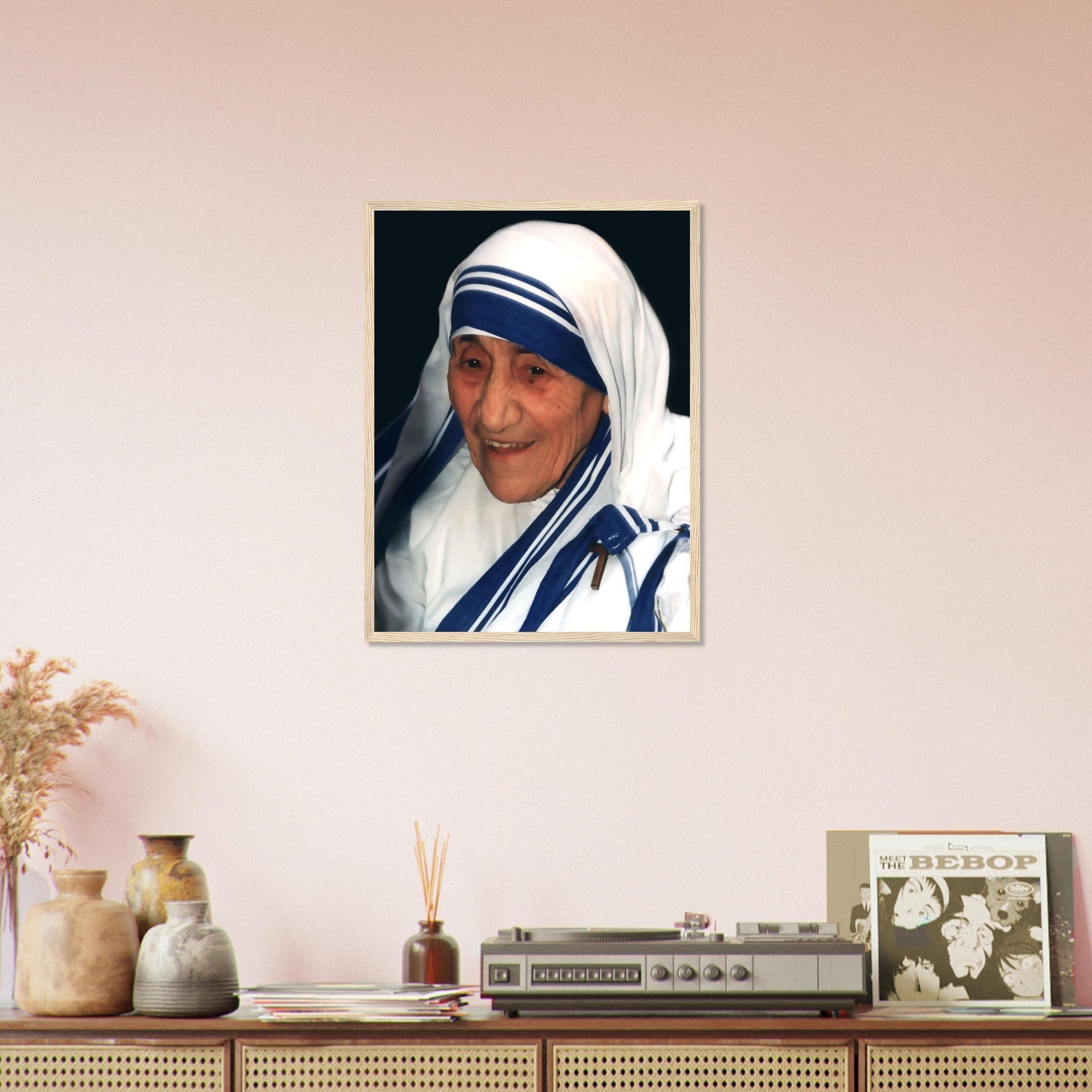 Mother Teresa Framed, Missionary, Saint, Vintage Photo - Iconic Mother Teresa Framed Print - Missionaries Of Charity UK, EU USA Domestic Shipping - WallArtPrints4U