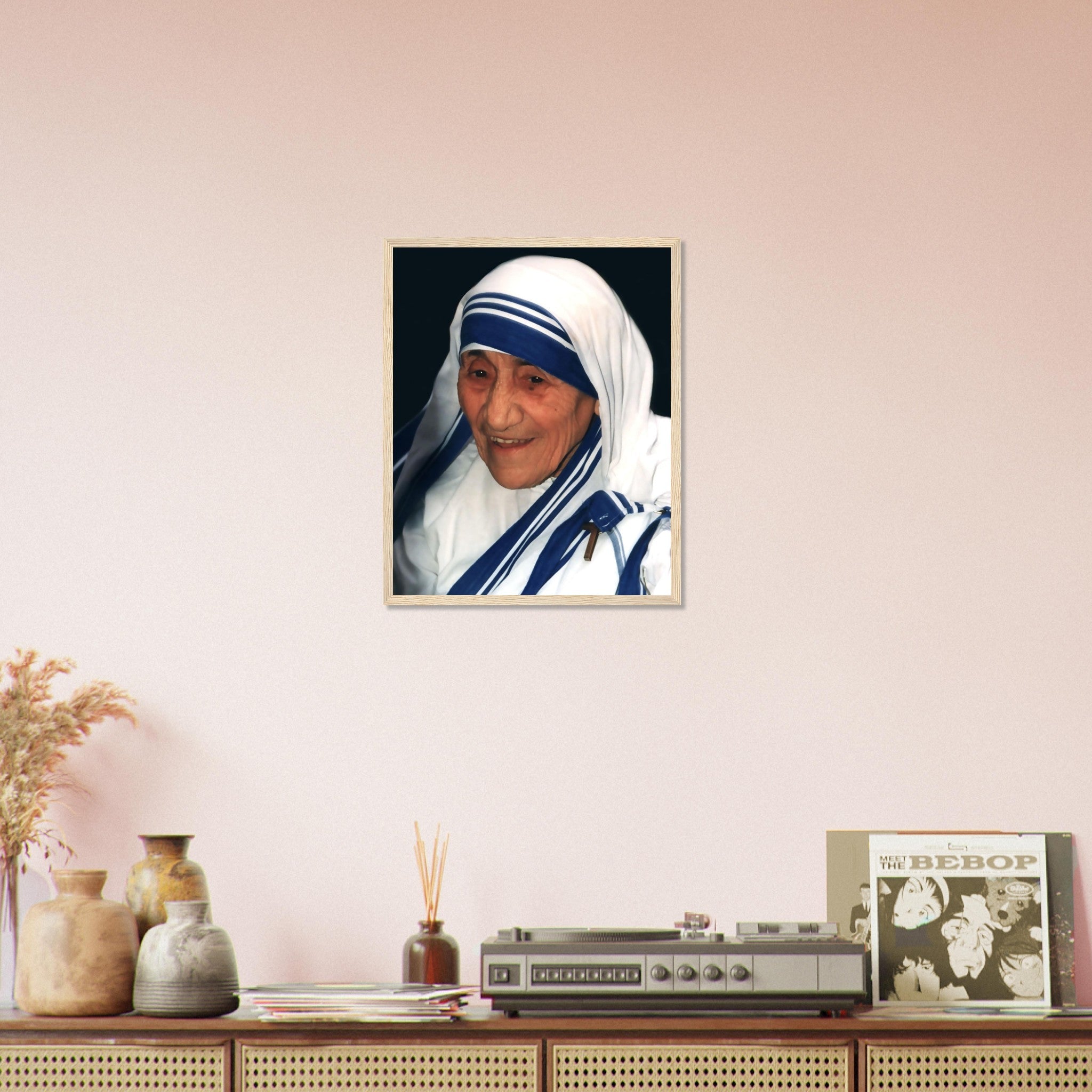 Mother Teresa Framed, Missionary, Saint, Vintage Photo - Iconic Mother Teresa Framed Print - Missionaries Of Charity UK, EU USA Domestic Shipping - WallArtPrints4U