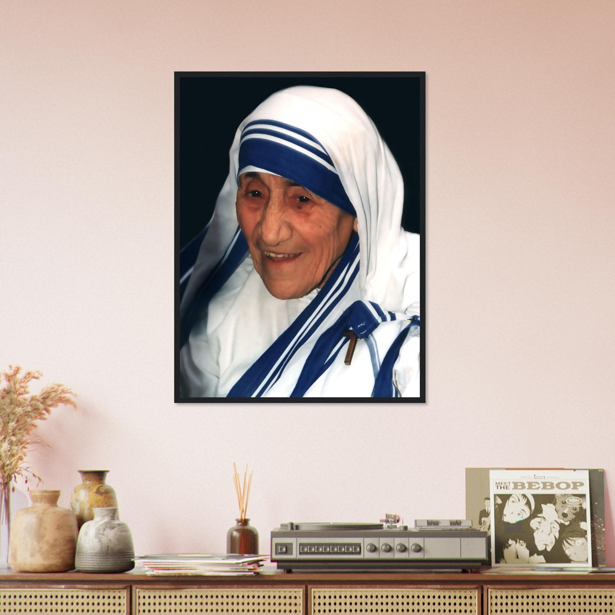 Mother Teresa Framed, Missionary, Saint, Vintage Photo - Iconic Mother Teresa Framed Print - Missionaries Of Charity UK, EU USA Domestic Shipping - WallArtPrints4U