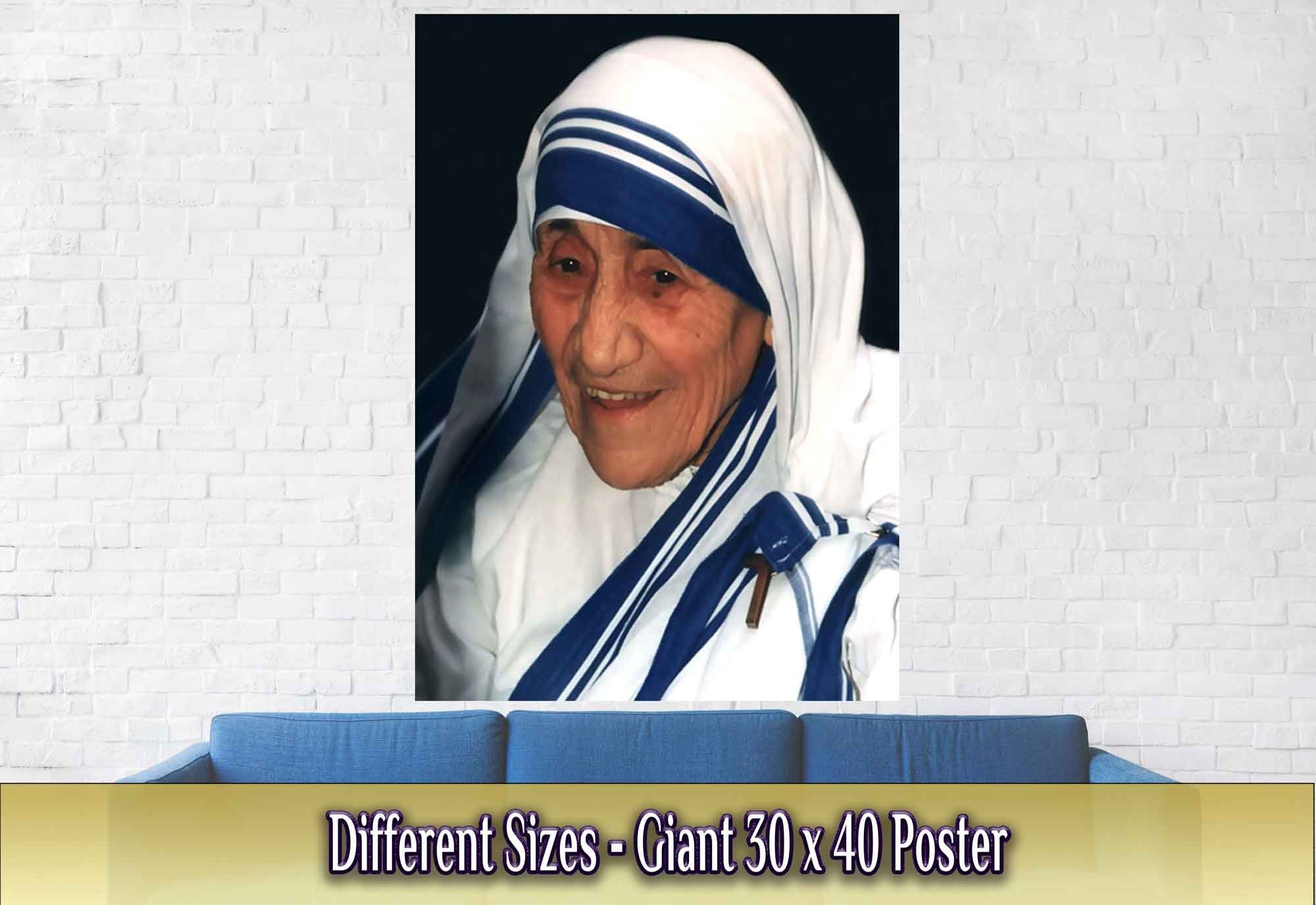 Mother Teresa Poster, Missionary, Saint, Vintage Photo - Iconic Mother Teresa Print - Missionaries Of Charity - WallArtPrints4U