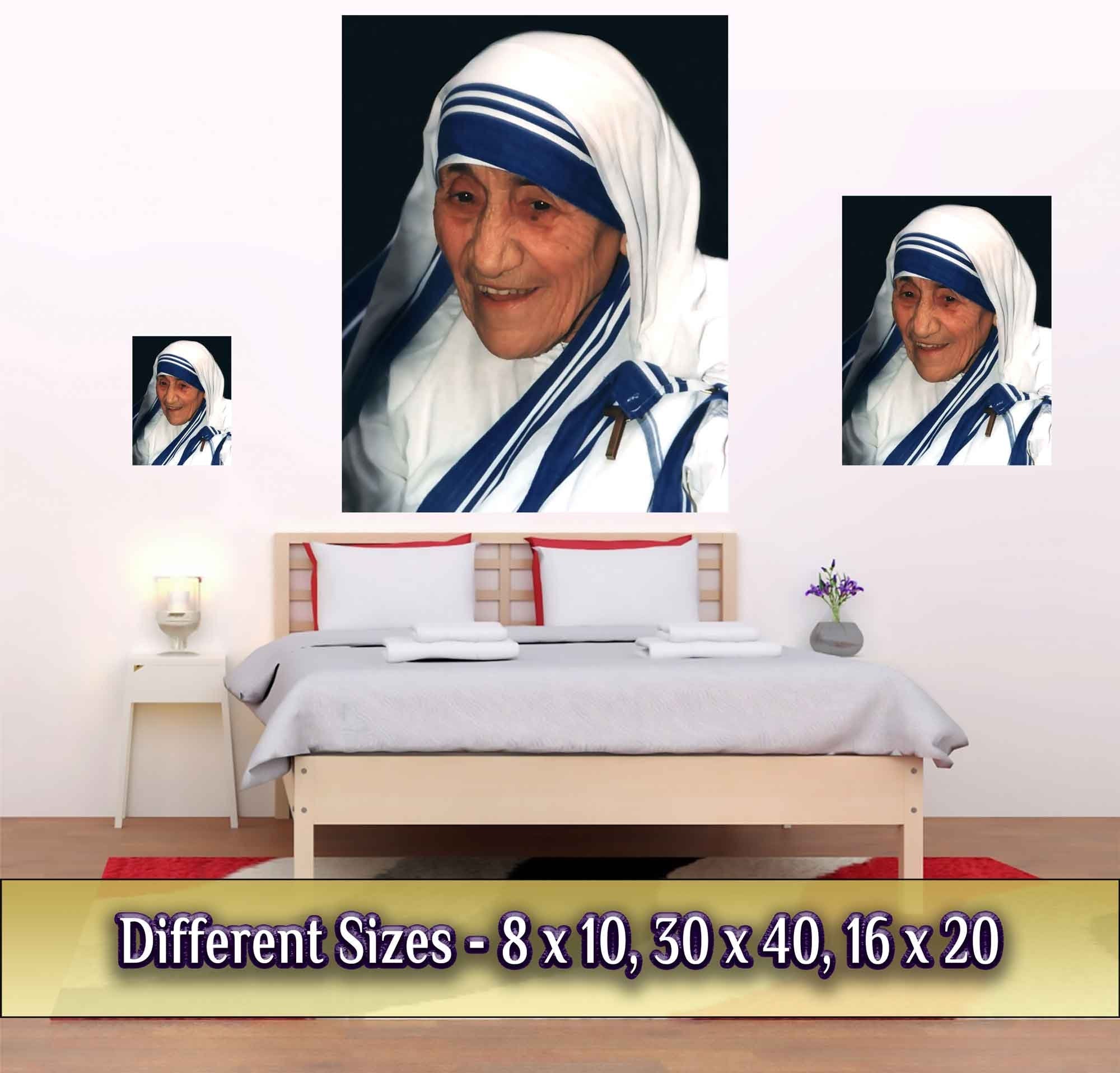 Mother Teresa Poster, Missionary, Saint, Vintage Photo - Iconic Mother Teresa Print - Missionaries Of Charity - WallArtPrints4U