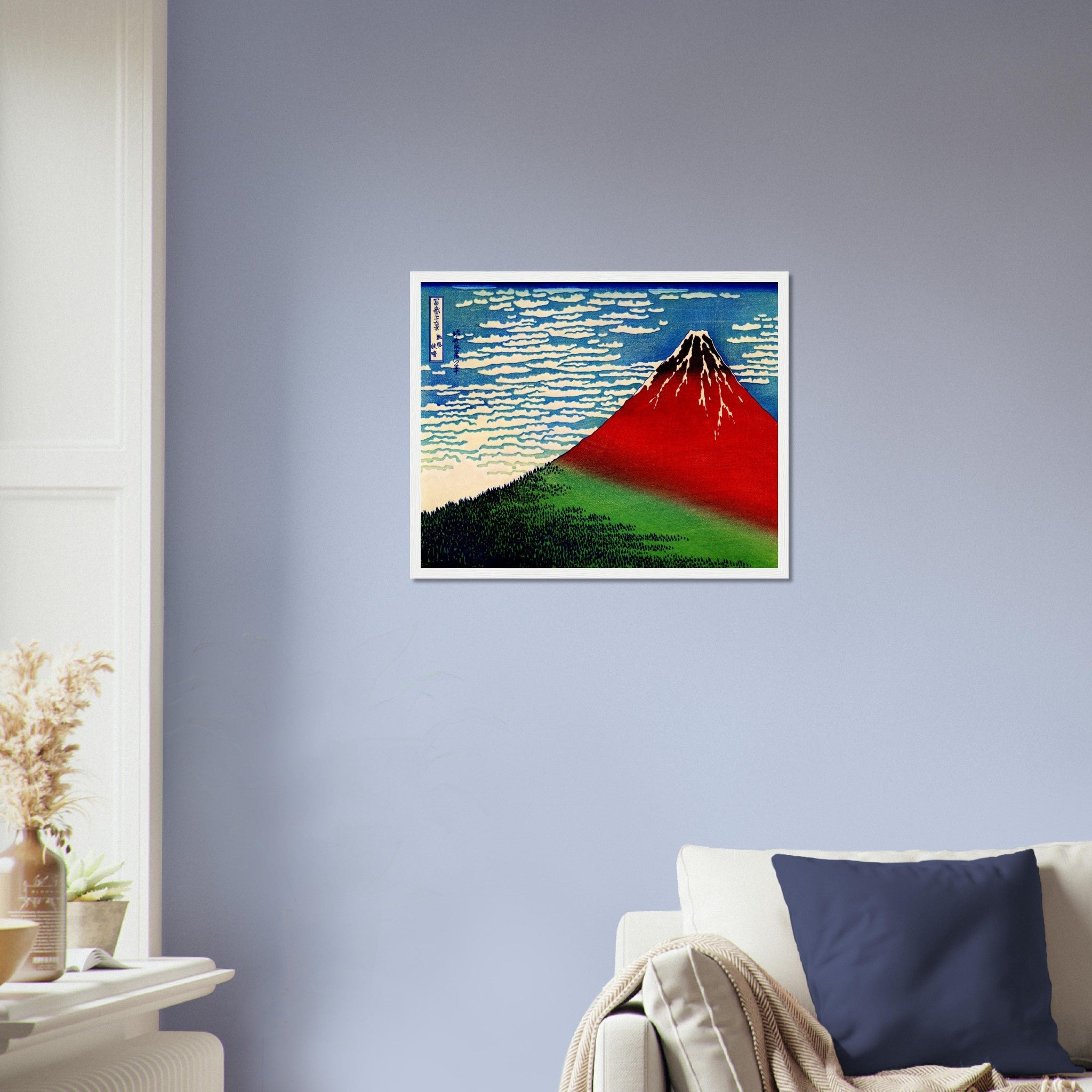 Mount Fuji Framed Print, Katsushika Hokusai 1833 - Mount Fuji Framed - Red Fuji Framed Print - WallArtPrints4U