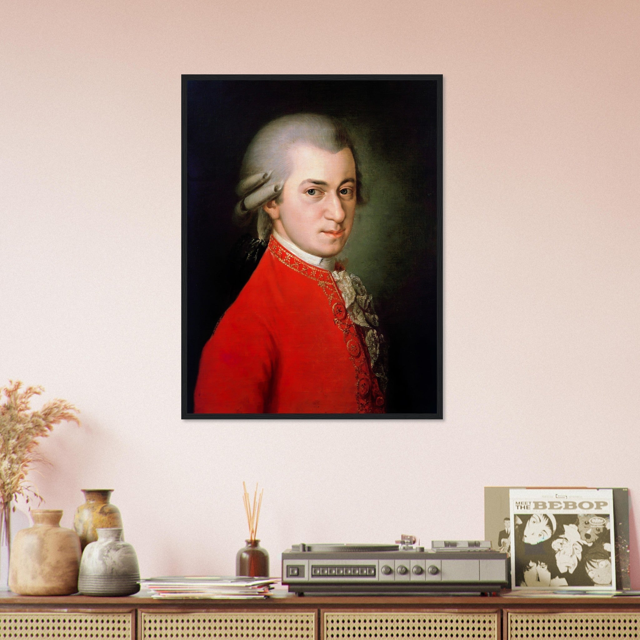 Mozart Framed Wolfgang Amadeus Mozart Framed Print 18th Century Composer, Vintage Portrait Framed Print - WallArtPrints4U