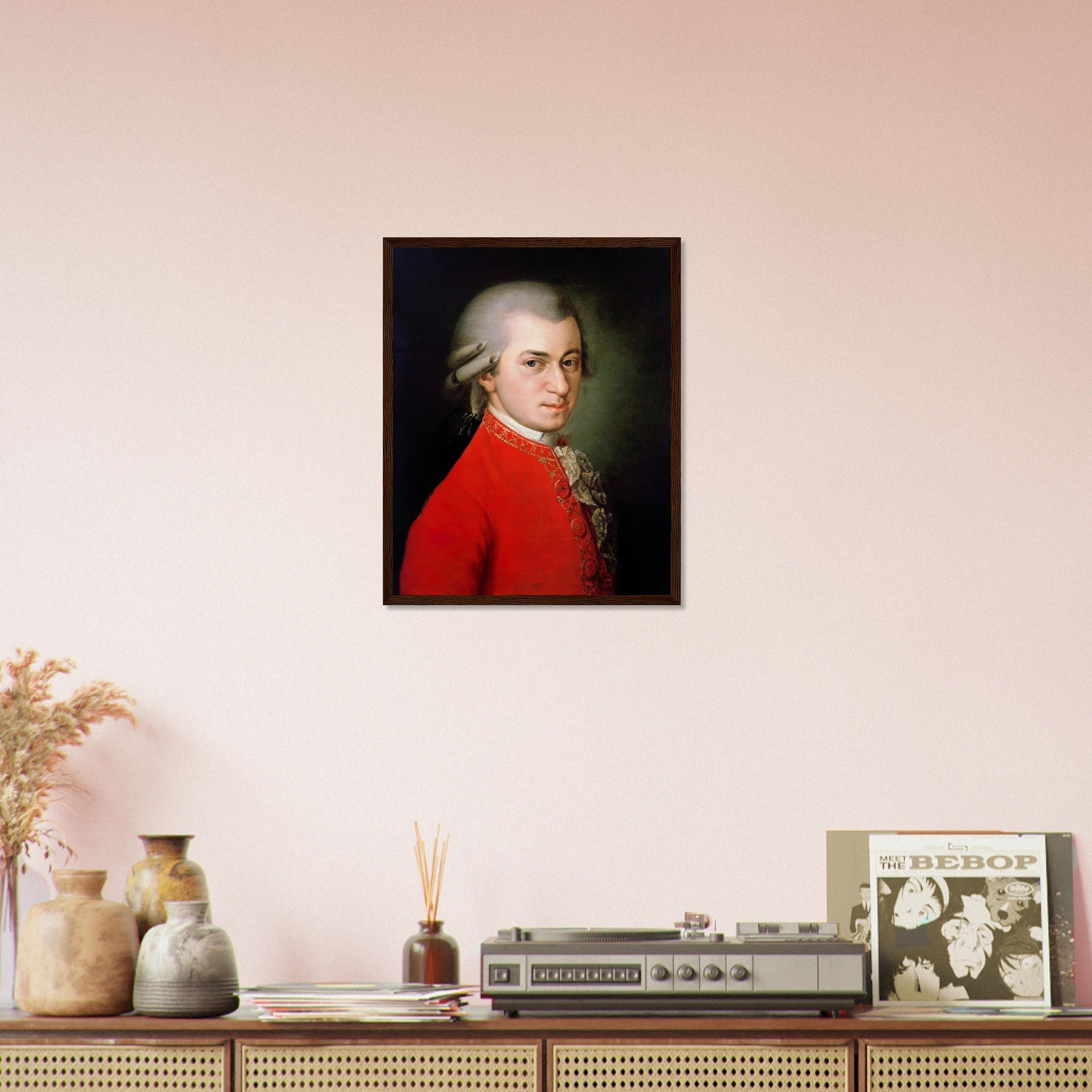Mozart Framed Wolfgang Amadeus Mozart Framed Print 18th Century Composer, Vintage Portrait Framed Print - WallArtPrints4U