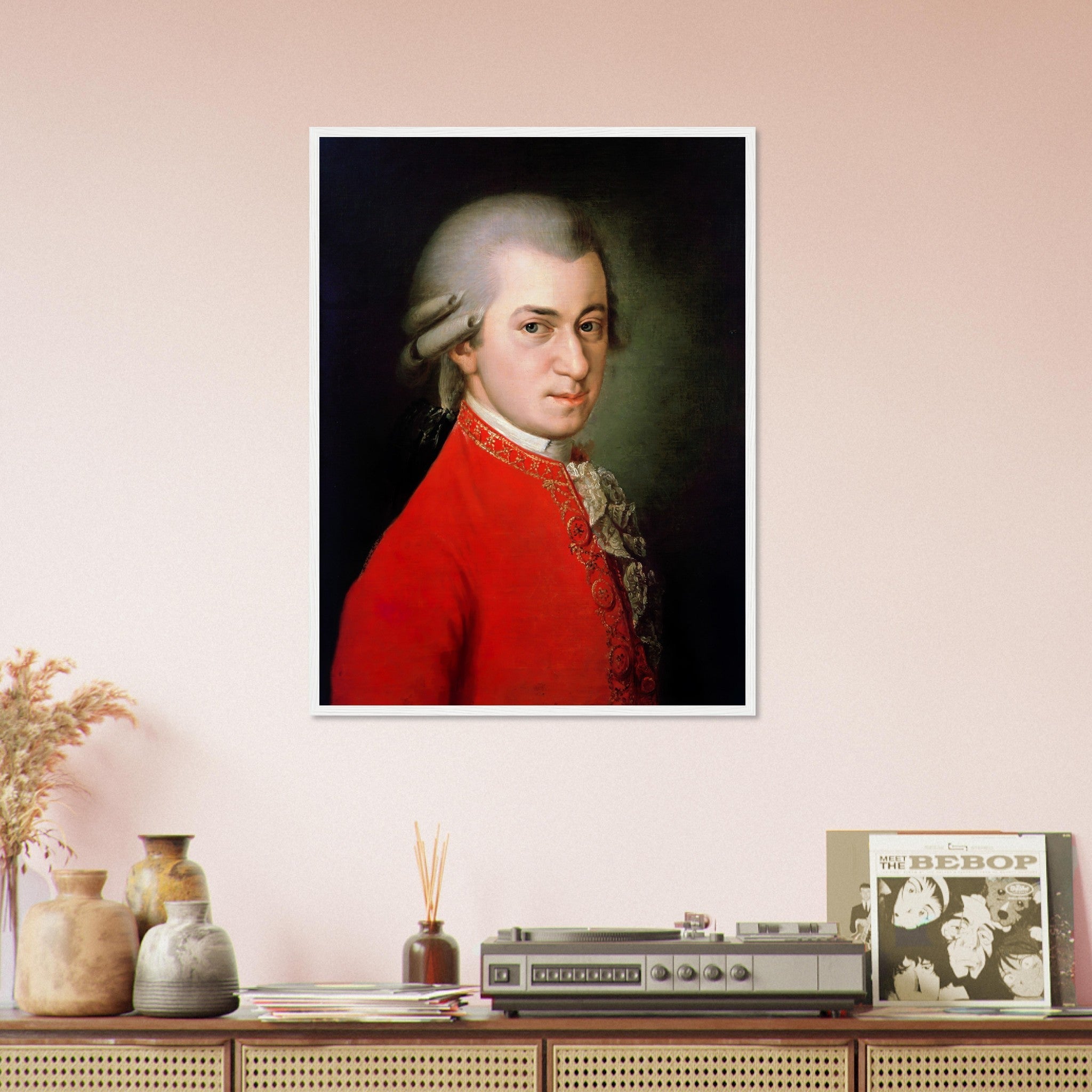 Mozart Framed Wolfgang Amadeus Mozart Framed Print 18th Century Composer, Vintage Portrait Framed Print - WallArtPrints4U