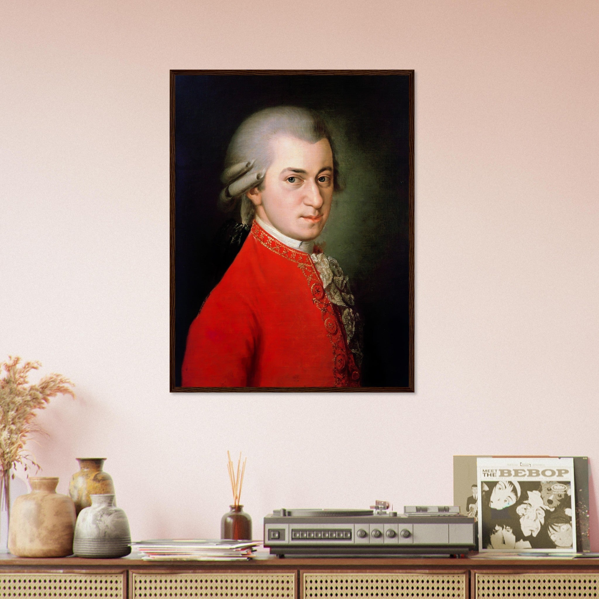 Mozart Framed Wolfgang Amadeus Mozart Framed Print 18th Century Composer, Vintage Portrait Framed Print - WallArtPrints4U