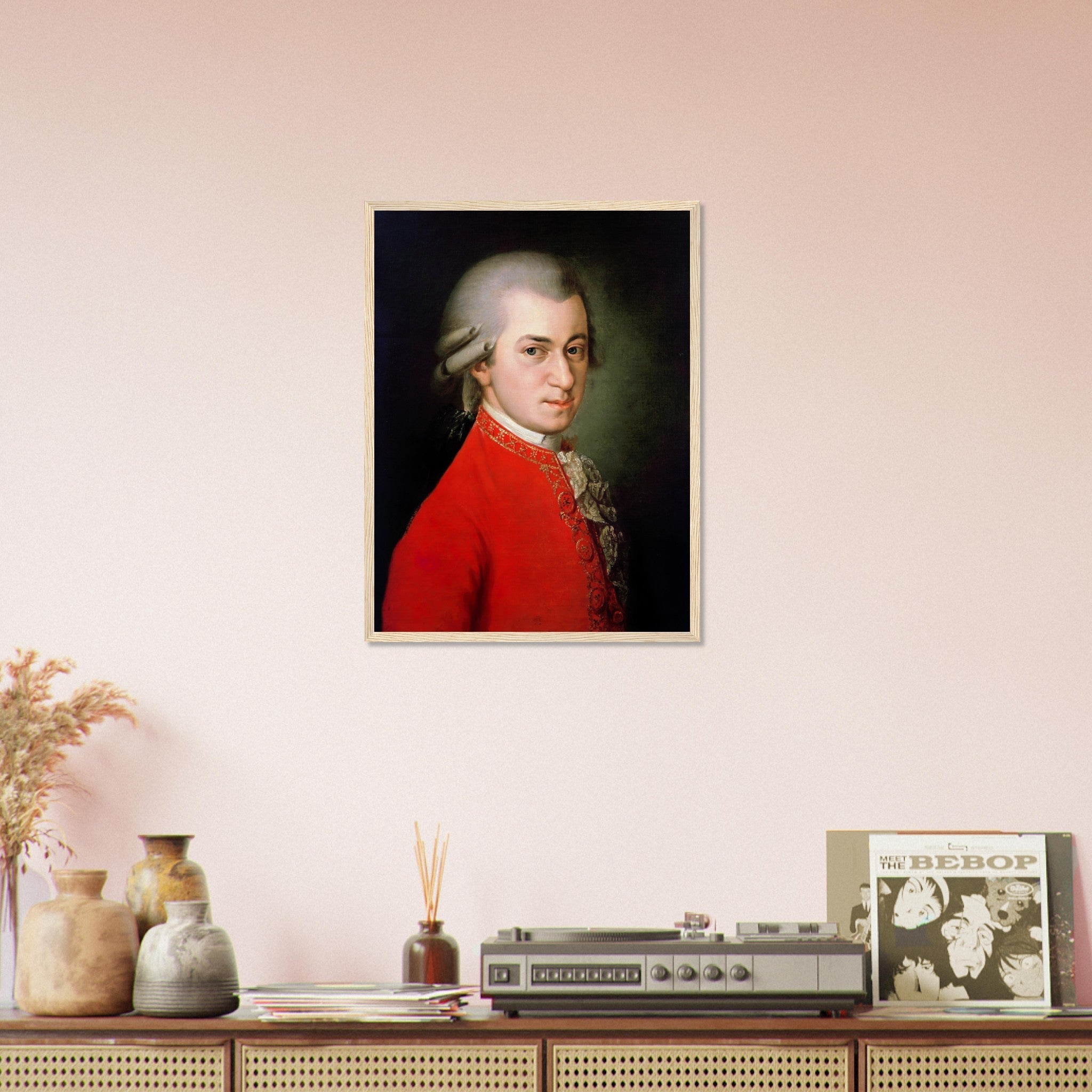 Mozart Framed Wolfgang Amadeus Mozart Framed Print 18th Century Composer, Vintage Portrait Framed Print - WallArtPrints4U