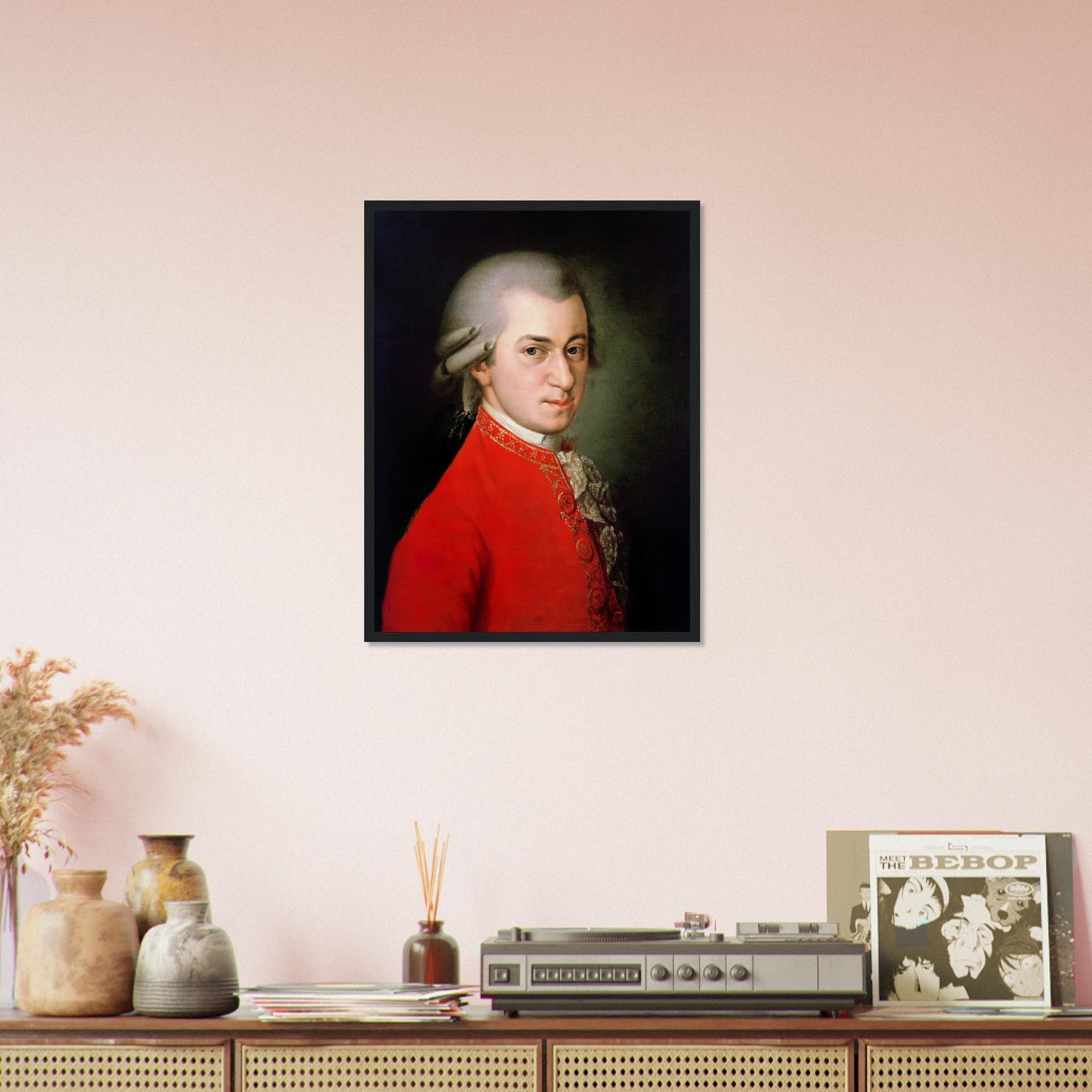 Mozart Framed Wolfgang Amadeus Mozart Framed Print 18th Century Composer, Vintage Portrait Framed Print - WallArtPrints4U