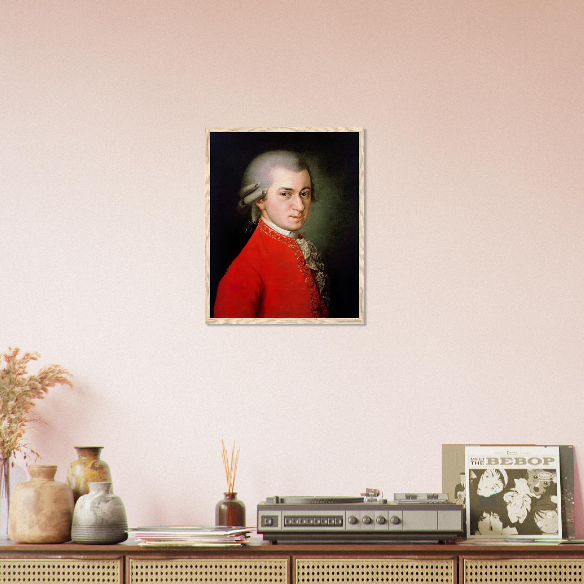 Mozart Framed Wolfgang Amadeus Mozart Framed Print 18th Century Composer, Vintage Portrait Framed Print - WallArtPrints4U