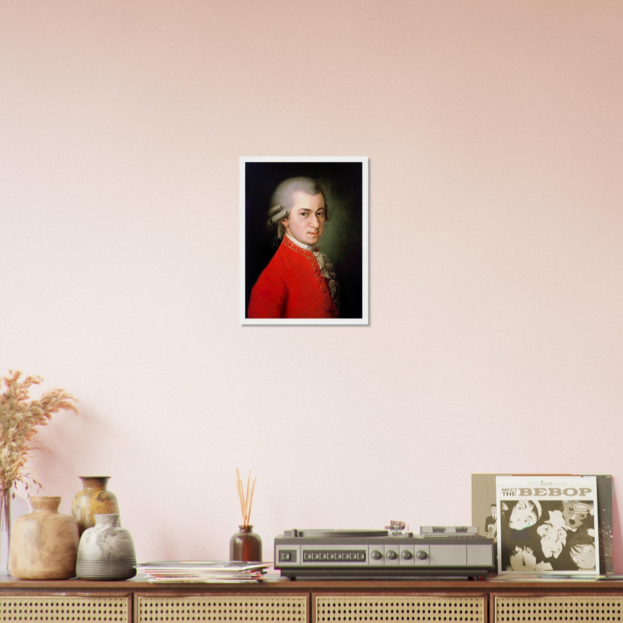 Mozart Framed Wolfgang Amadeus Mozart Framed Print 18th Century Composer, Vintage Portrait Framed Print - WallArtPrints4U