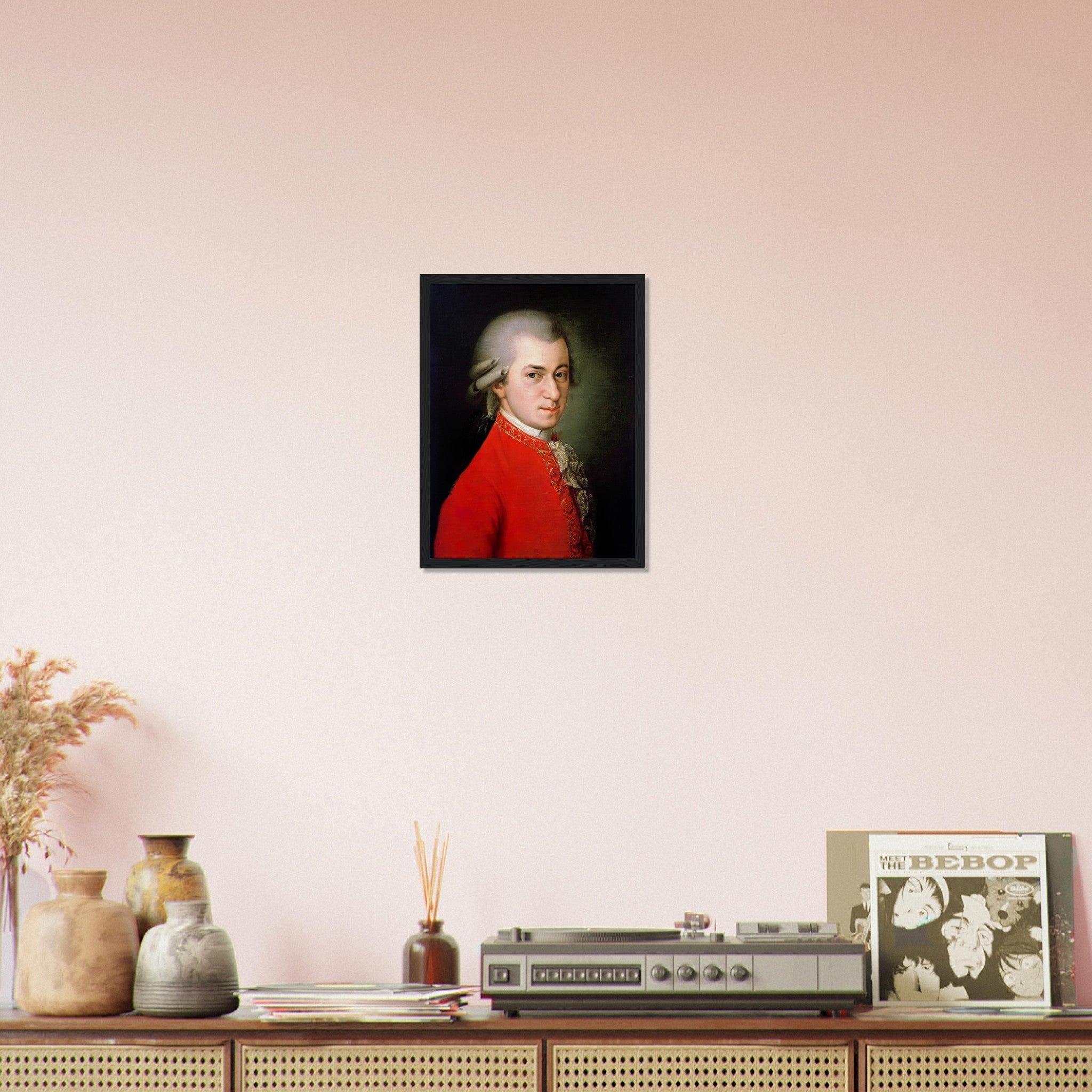 Mozart Framed Wolfgang Amadeus Mozart Framed Print 18th Century Composer, Vintage Portrait Framed Print - WallArtPrints4U