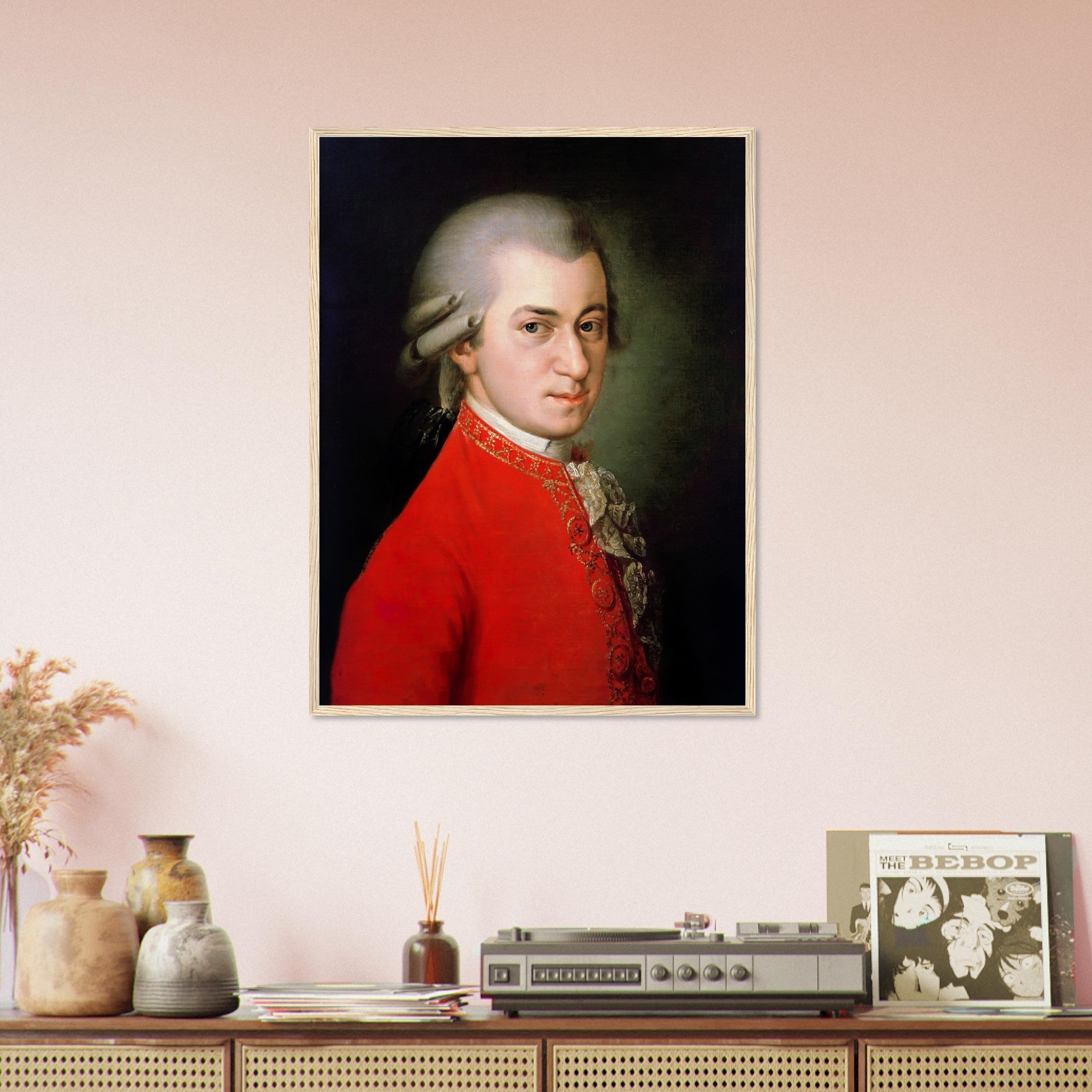 Mozart Framed Wolfgang Amadeus Mozart Framed Print 18th Century Composer, Vintage Portrait Framed Print - WallArtPrints4U