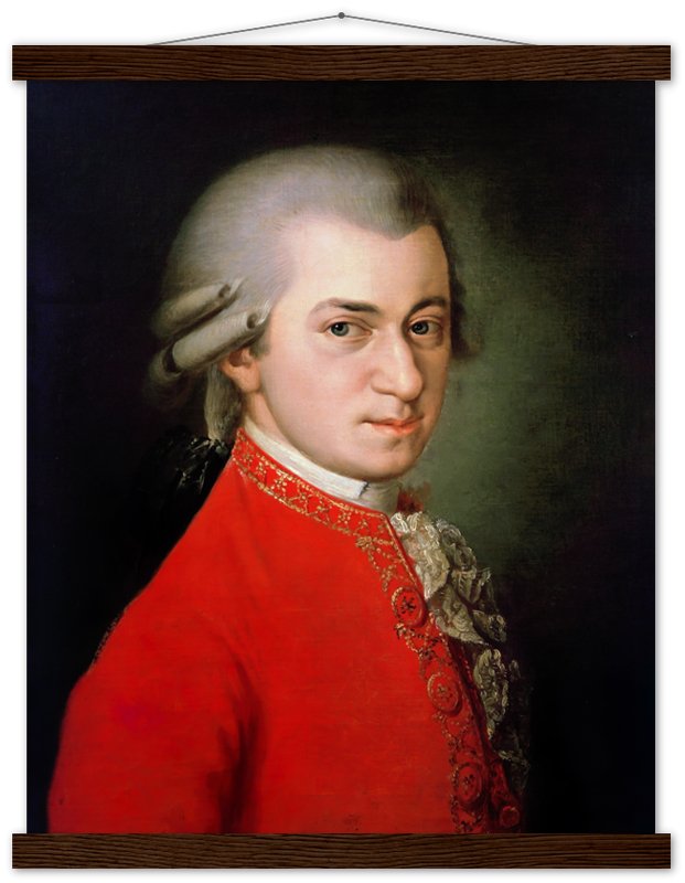 Mozart Poster Wolfgang Amadeus Mozart Print 18th Century Composer, Vintage Portrait Print - WallArtPrints4U