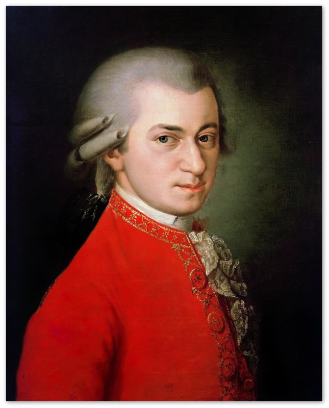 Mozart Poster Wolfgang Amadeus Mozart Print 18th Century Composer, Vintage Portrait Print - WallArtPrints4U