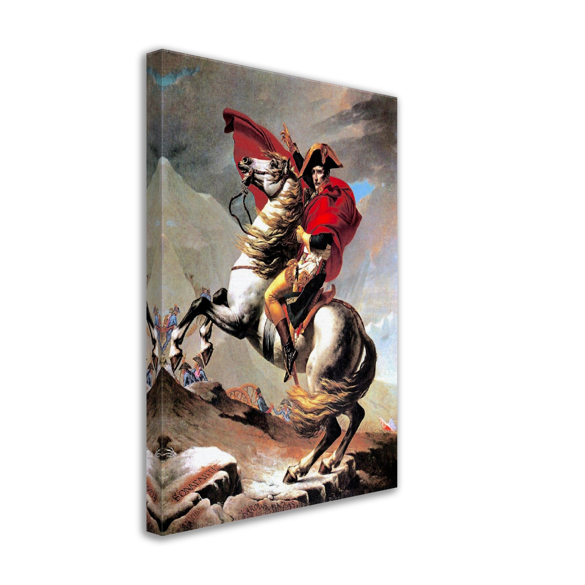 Napoleon Crossing The Alps Canvas, Jacques-Louis David - Napoleon Crossing The Alps Canvas Print - WallArtPrints4U