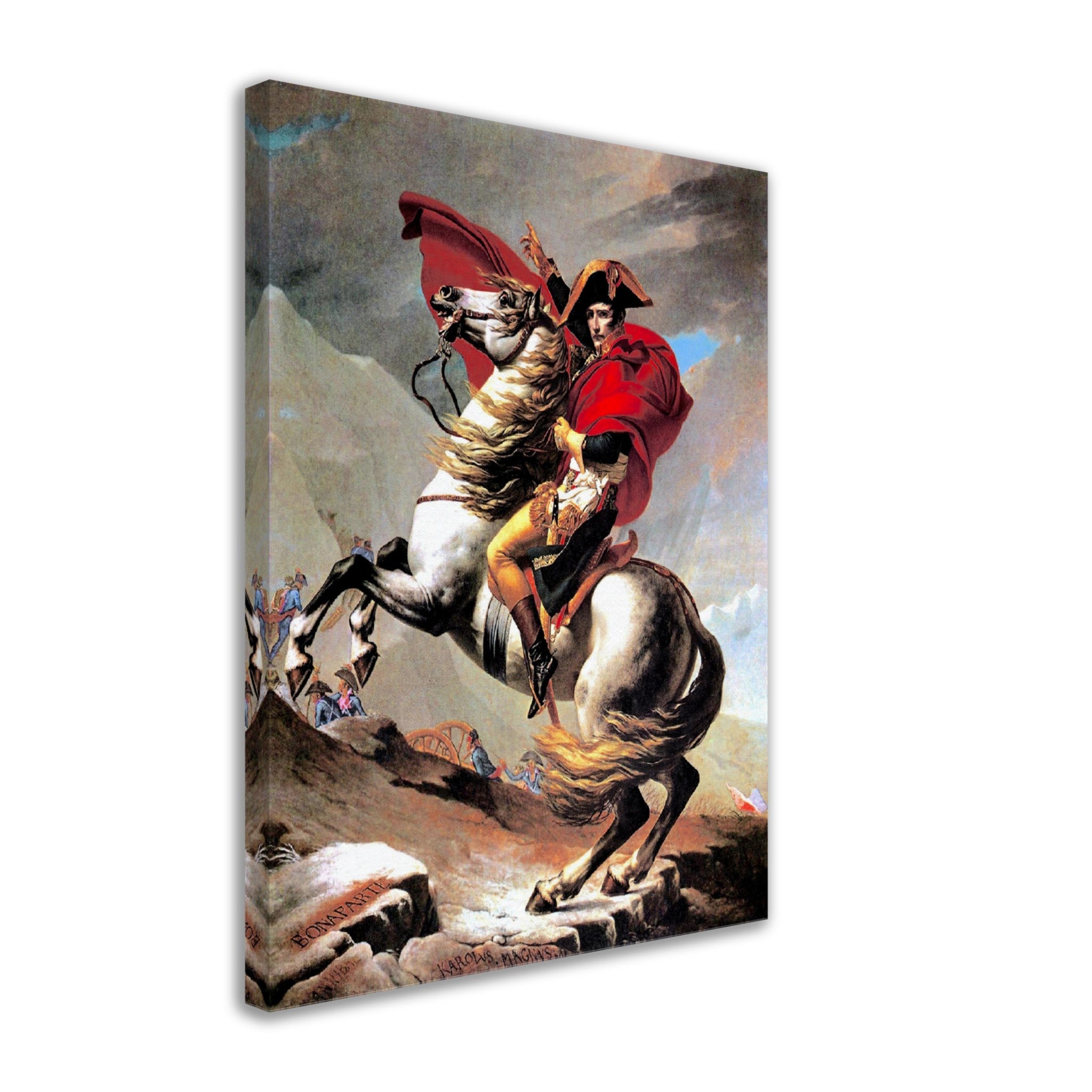 Napoleon Crossing The Alps Canvas, Jacques-Louis David - Napoleon Crossing The Alps Canvas Print - WallArtPrints4U