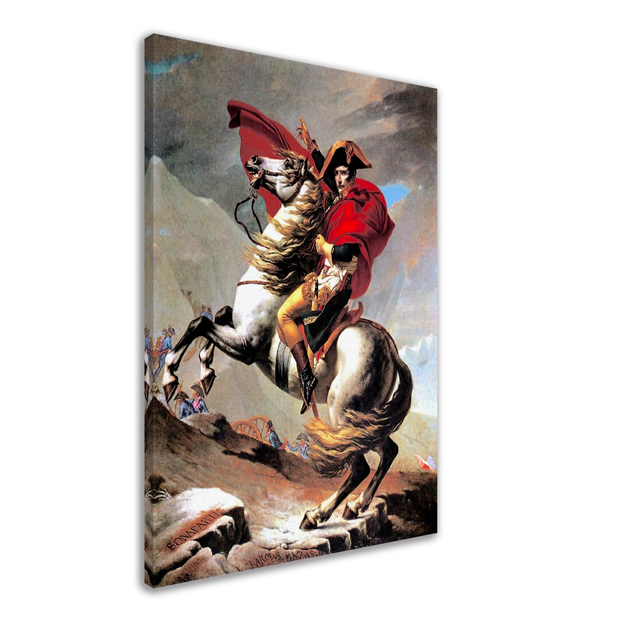 Napoleon Crossing The Alps Canvas, Jacques-Louis David - Napoleon Crossing The Alps Canvas Print - WallArtPrints4U