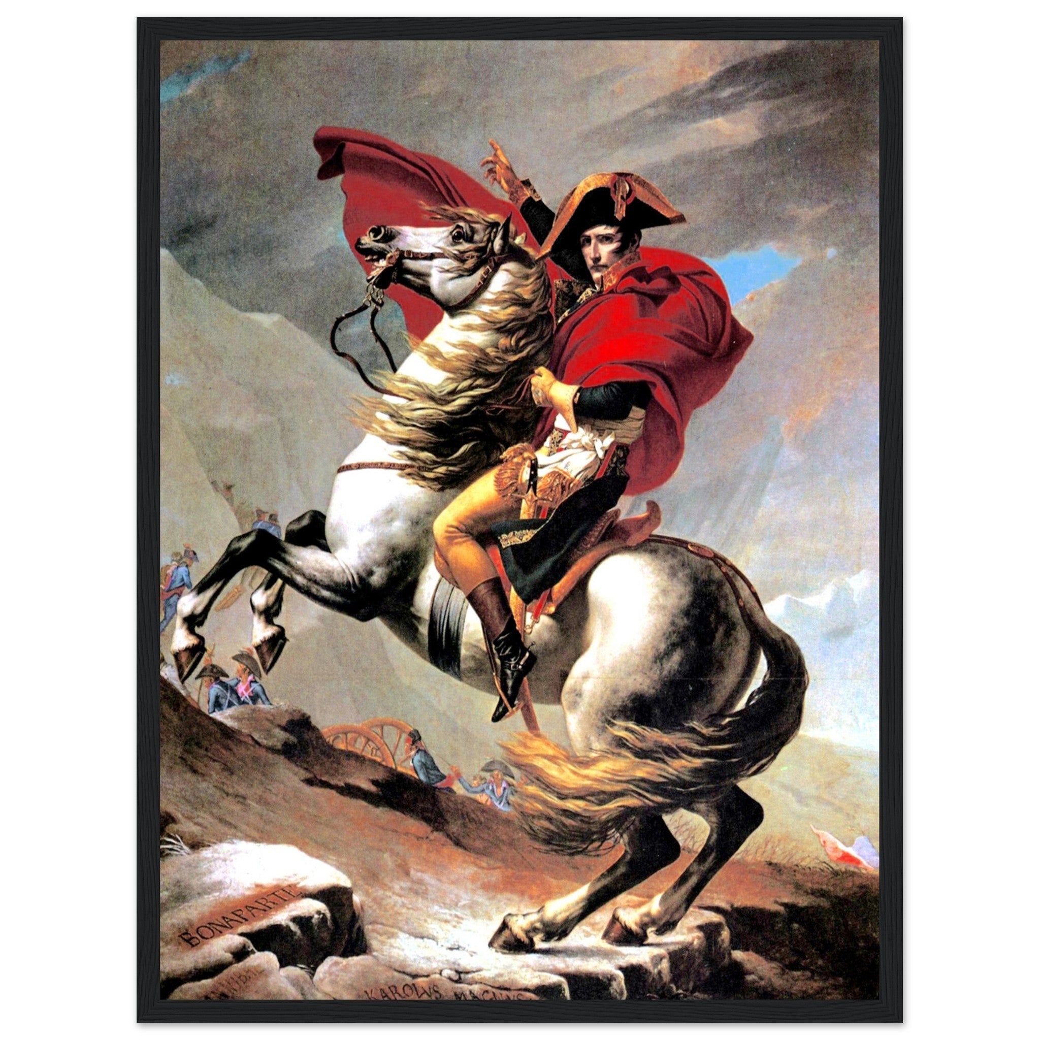 Napoleon Crossing The Alps Framed, Jacques-Louis David - Napoleon Crossing The Alps Framed Print - WallArtPrints4U