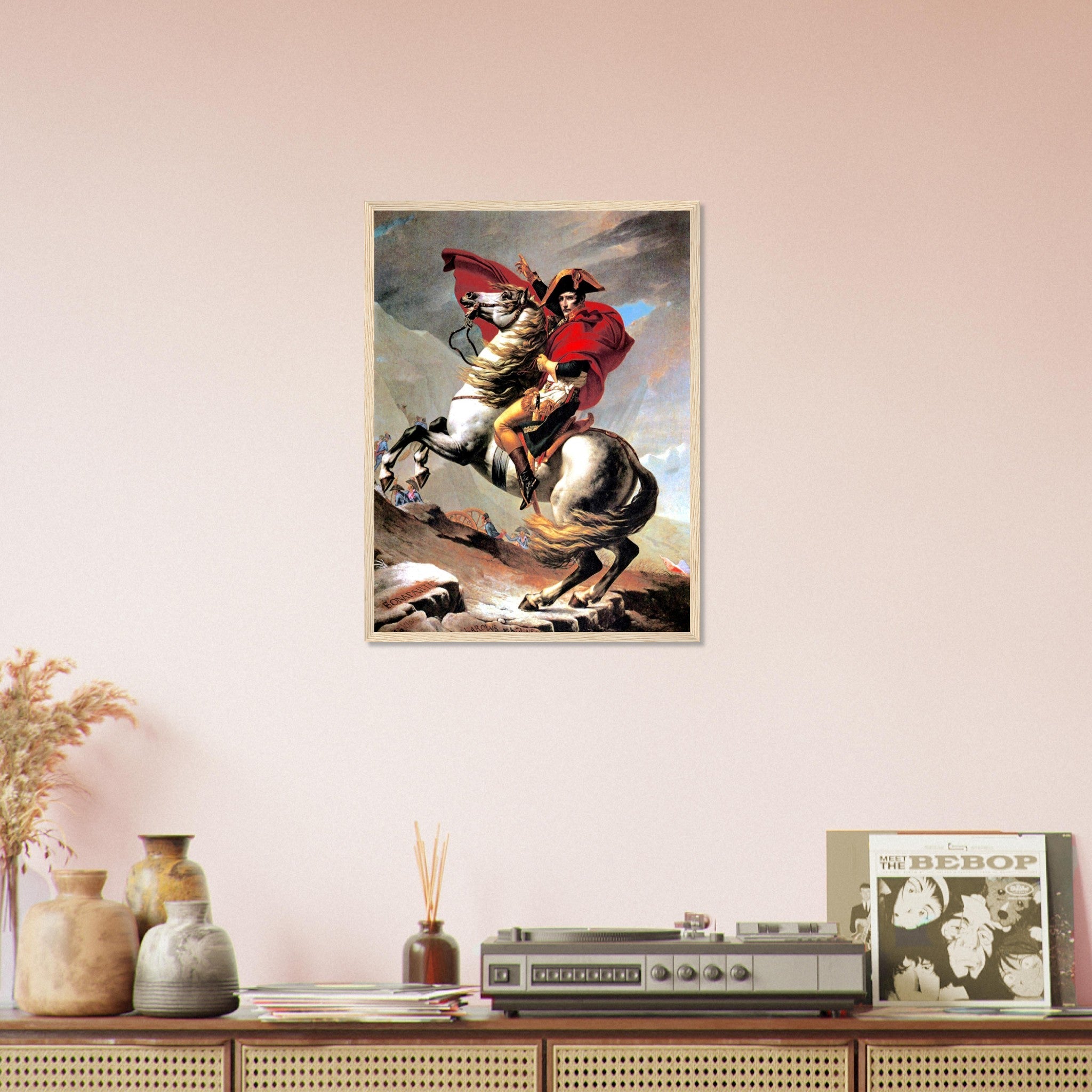 Napoleon Crossing The Alps Framed, Jacques-Louis David - Napoleon Crossing The Alps Framed Print - WallArtPrints4U