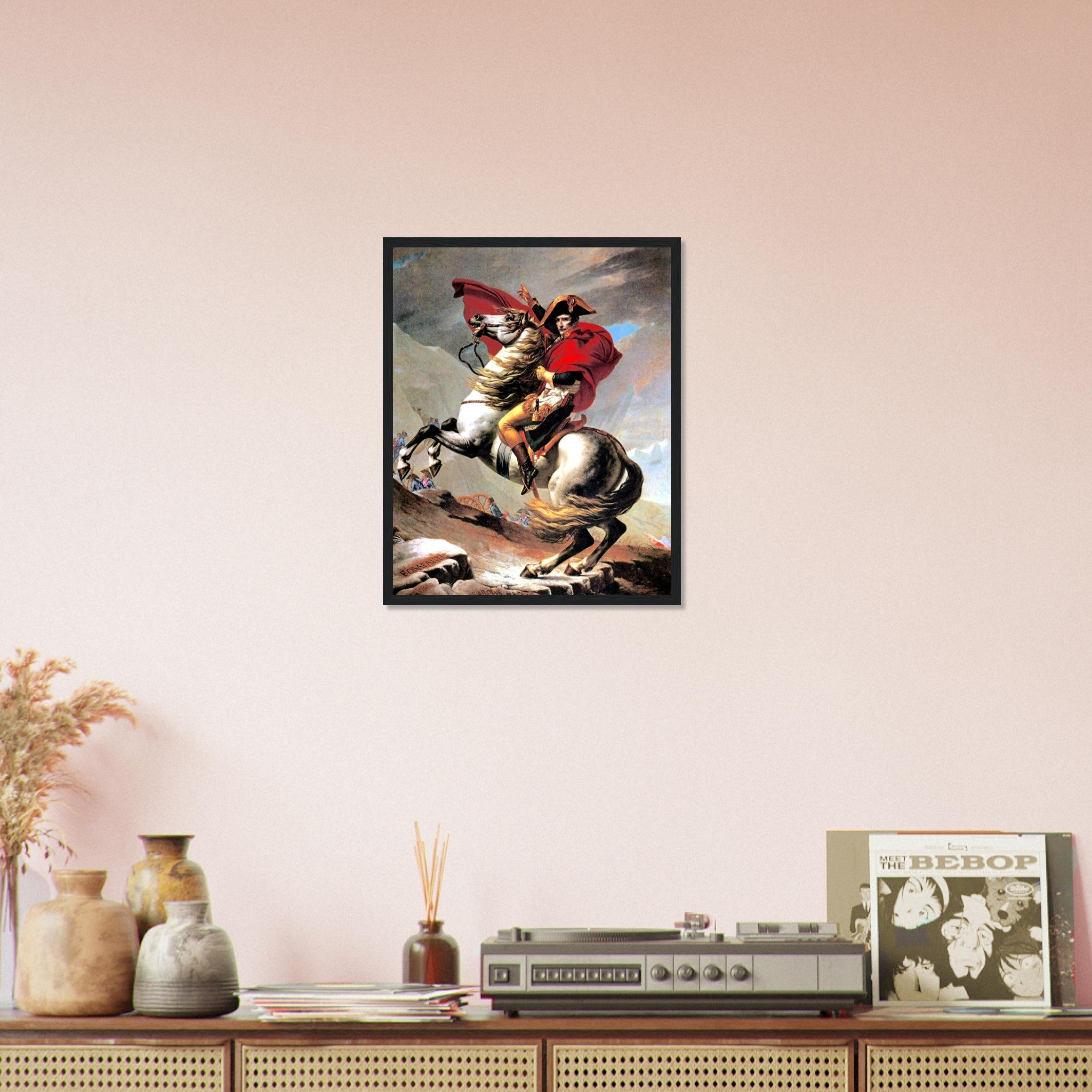 Napoleon Crossing The Alps Framed, Jacques-Louis David - Napoleon Crossing The Alps Framed Print - WallArtPrints4U