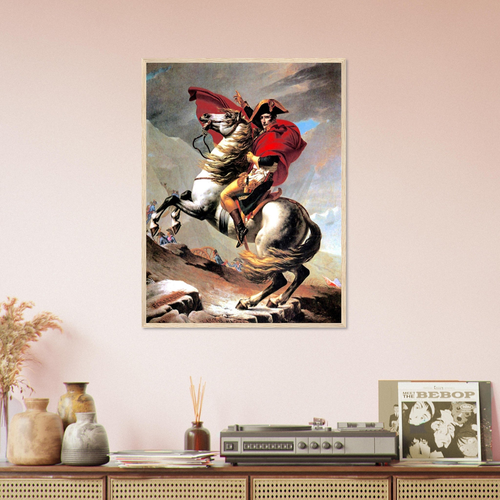 Napoleon Crossing The Alps Framed, Jacques-Louis David - Napoleon Crossing The Alps Framed Print - WallArtPrints4U