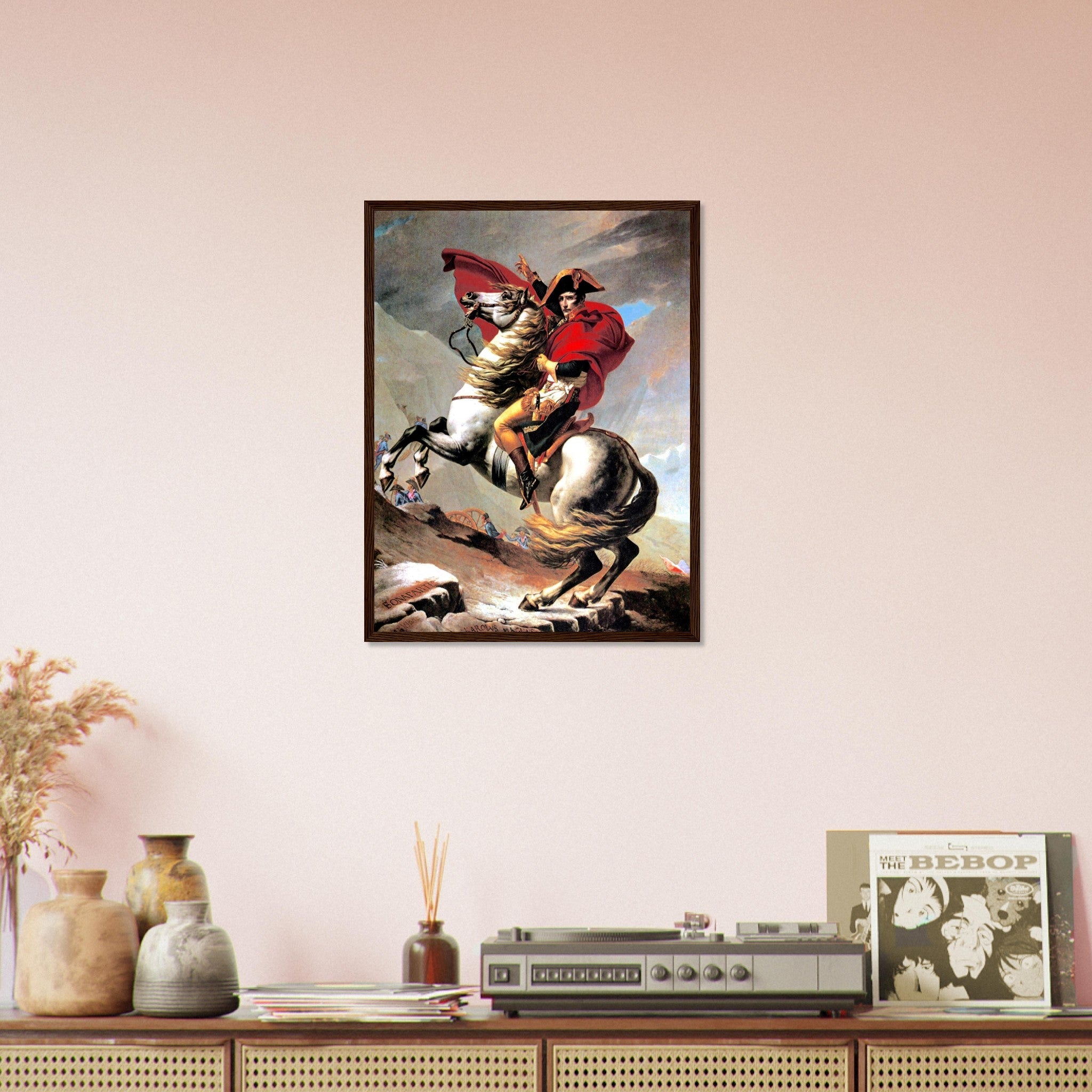 Napoleon Crossing The Alps Framed, Jacques-Louis David - Napoleon Crossing The Alps Framed Print - WallArtPrints4U