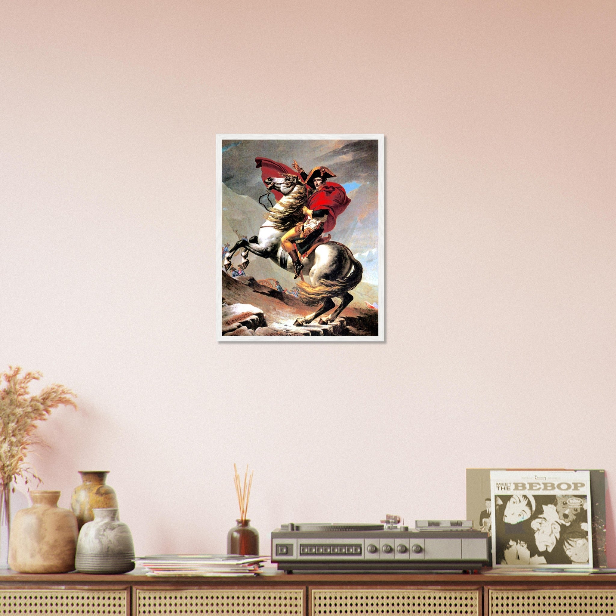 Napoleon Crossing The Alps Framed, Jacques-Louis David - Napoleon Crossing The Alps Framed Print - WallArtPrints4U