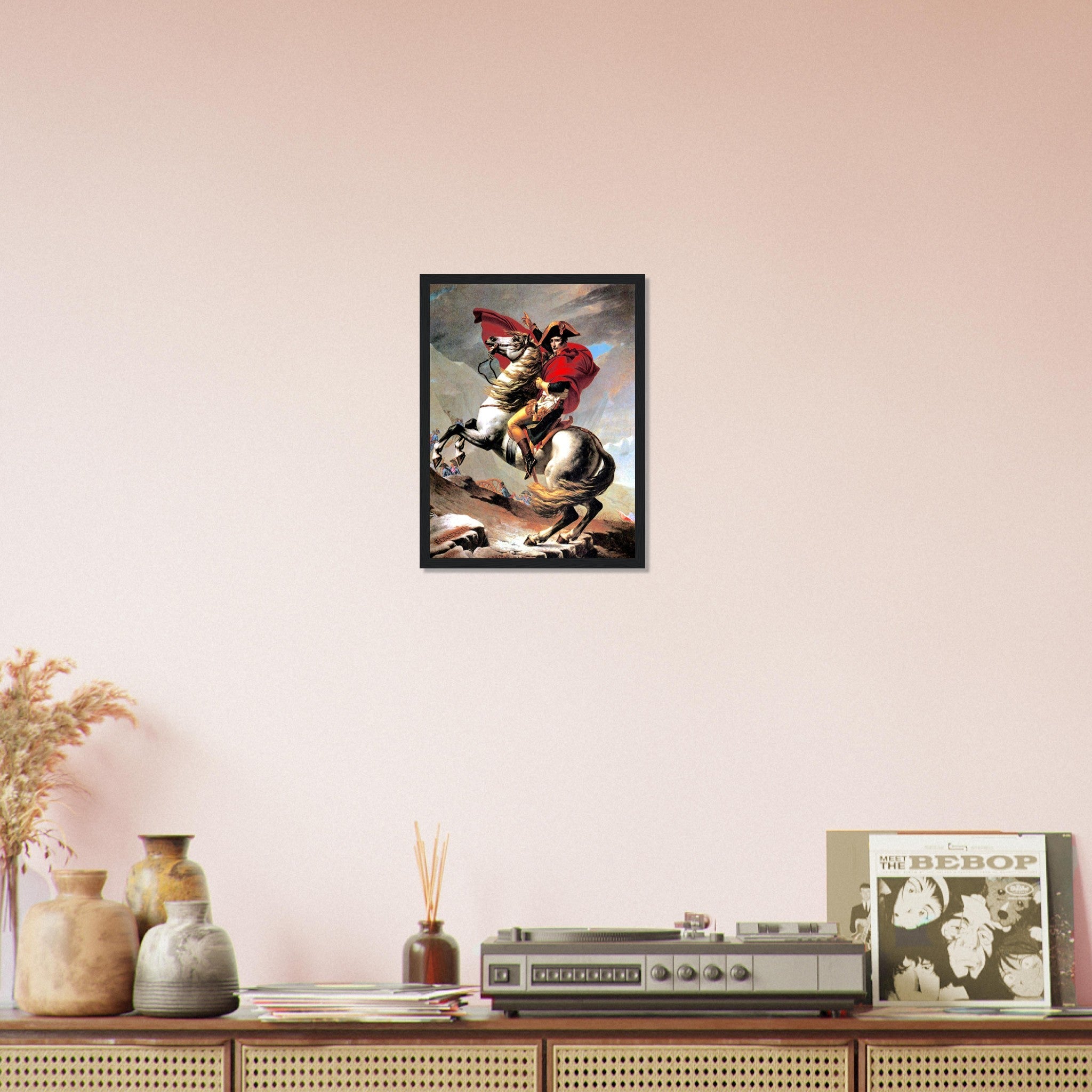 Napoleon Crossing The Alps Framed, Jacques-Louis David - Napoleon Crossing The Alps Framed Print - WallArtPrints4U