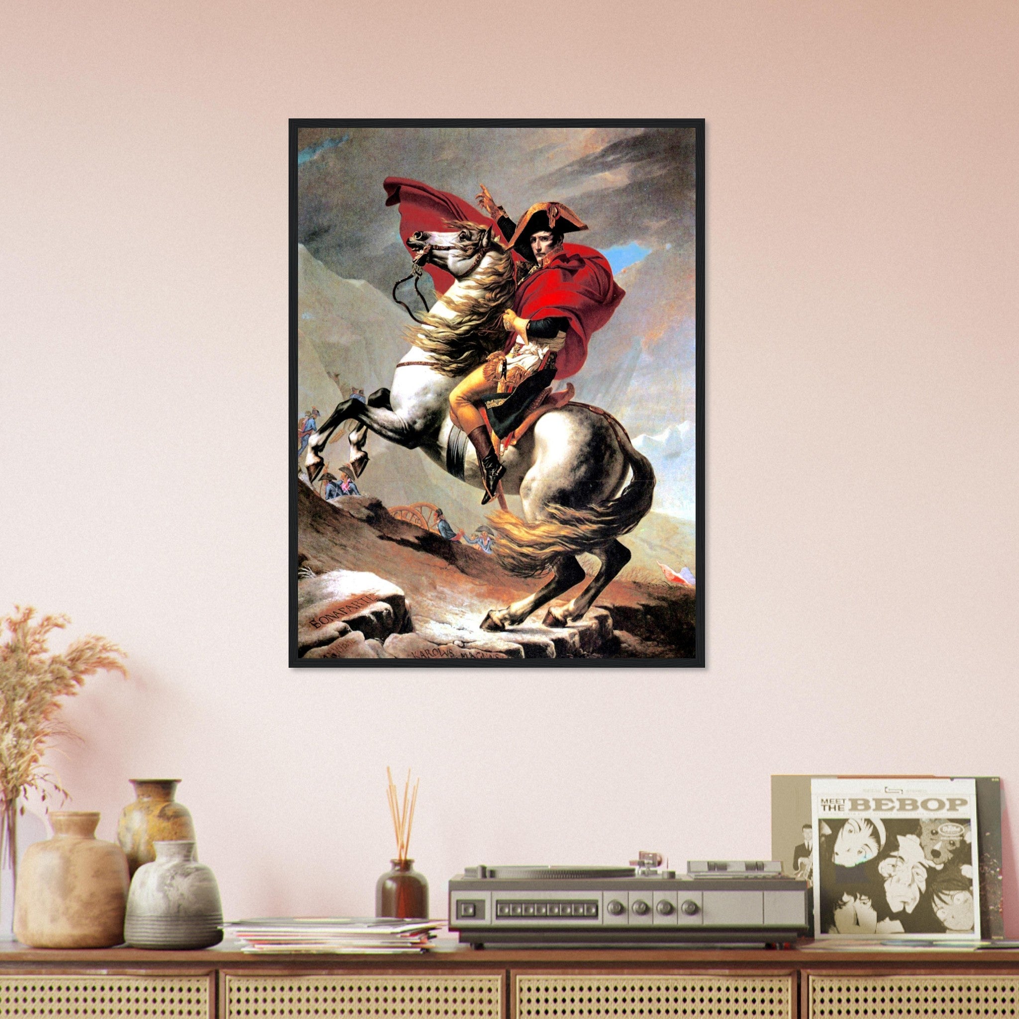 Napoleon Crossing The Alps Framed, Jacques-Louis David - Napoleon Crossing The Alps Framed Print - WallArtPrints4U